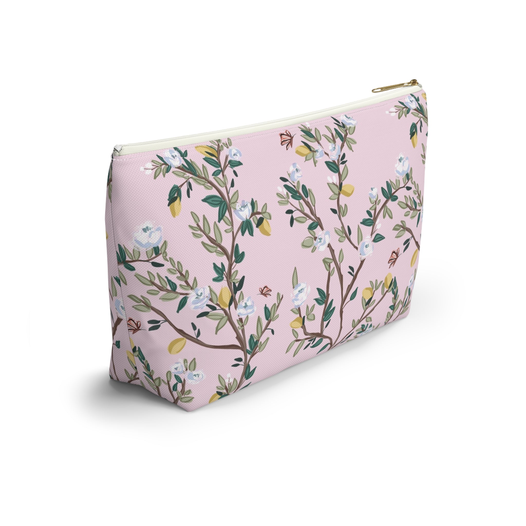 Blossom Garden Striped Monogrammed Mahjong Tile Pouch