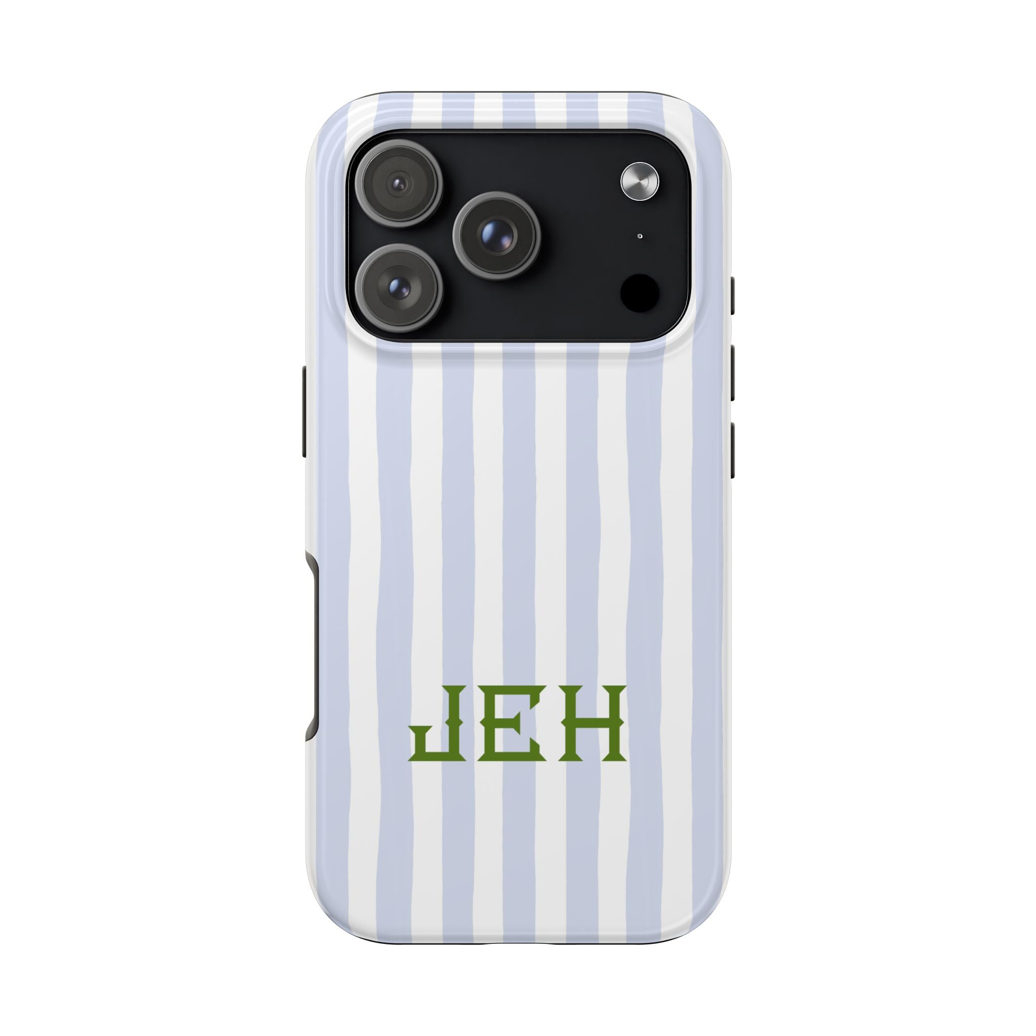 Seaside Stripes Monogrammed Tough Phone Case