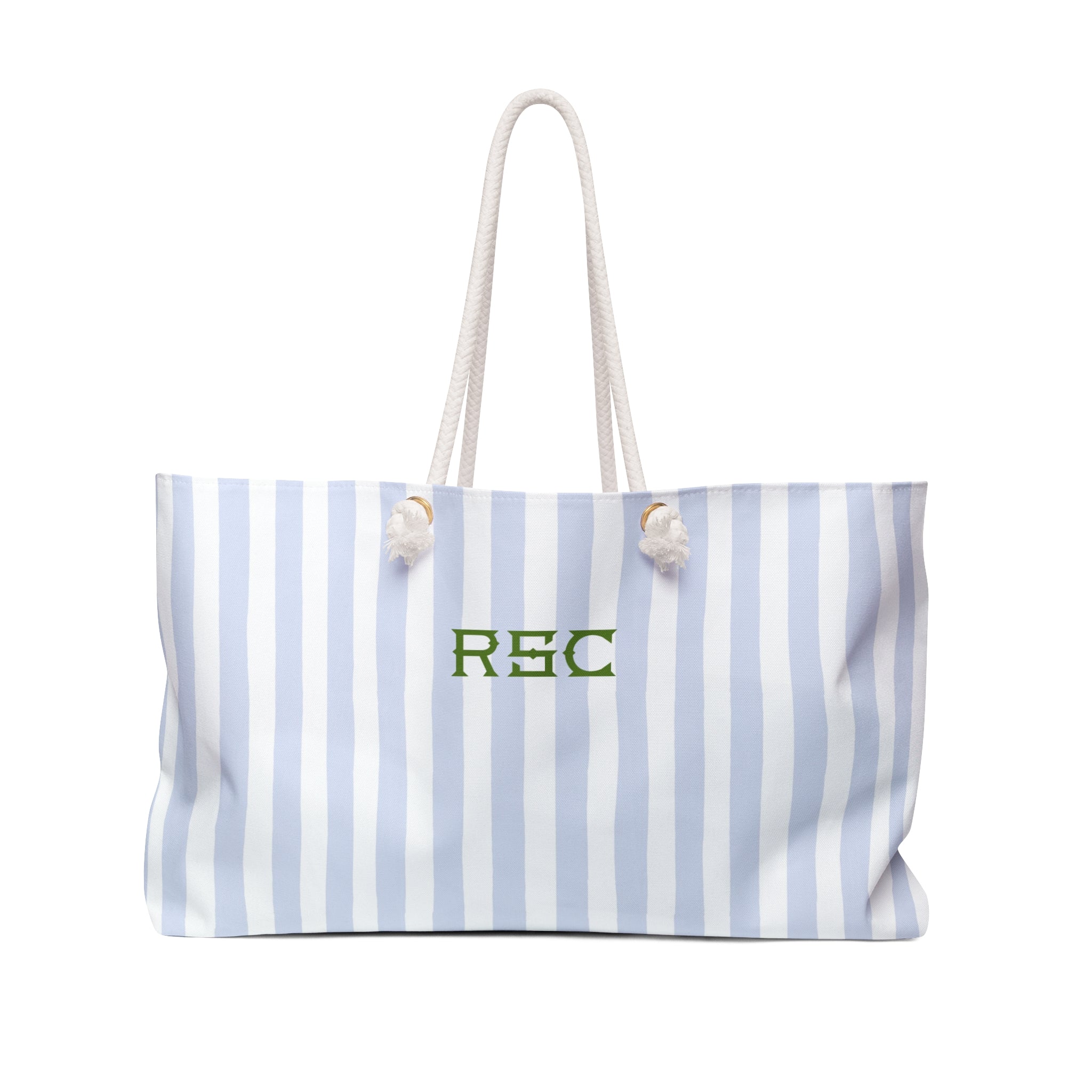 Seaside Stripes Monogrammed Mahjong Bag