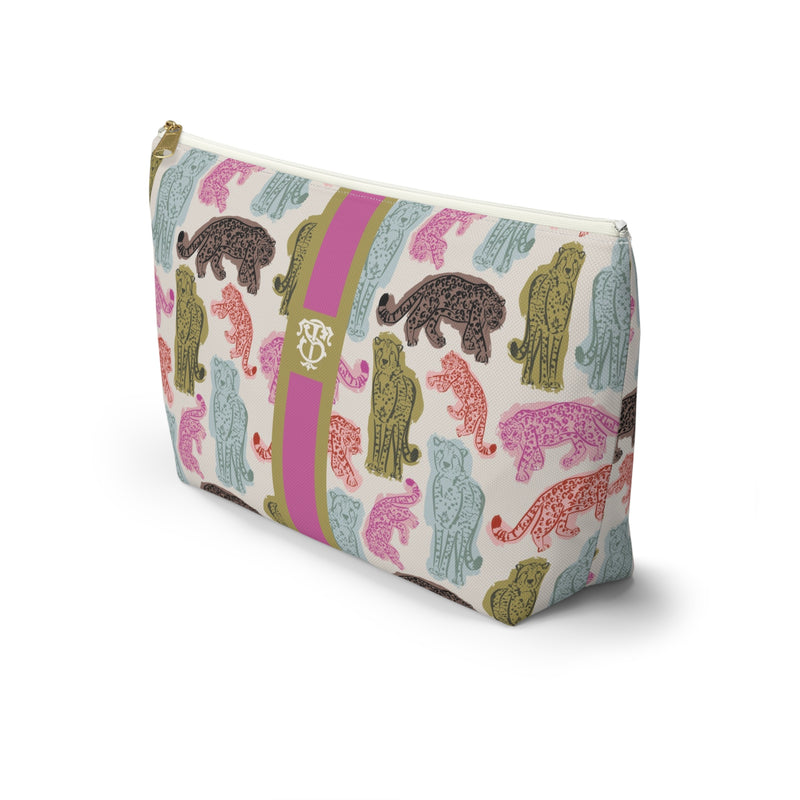 Safari Society Striped Monogrammed Pouch