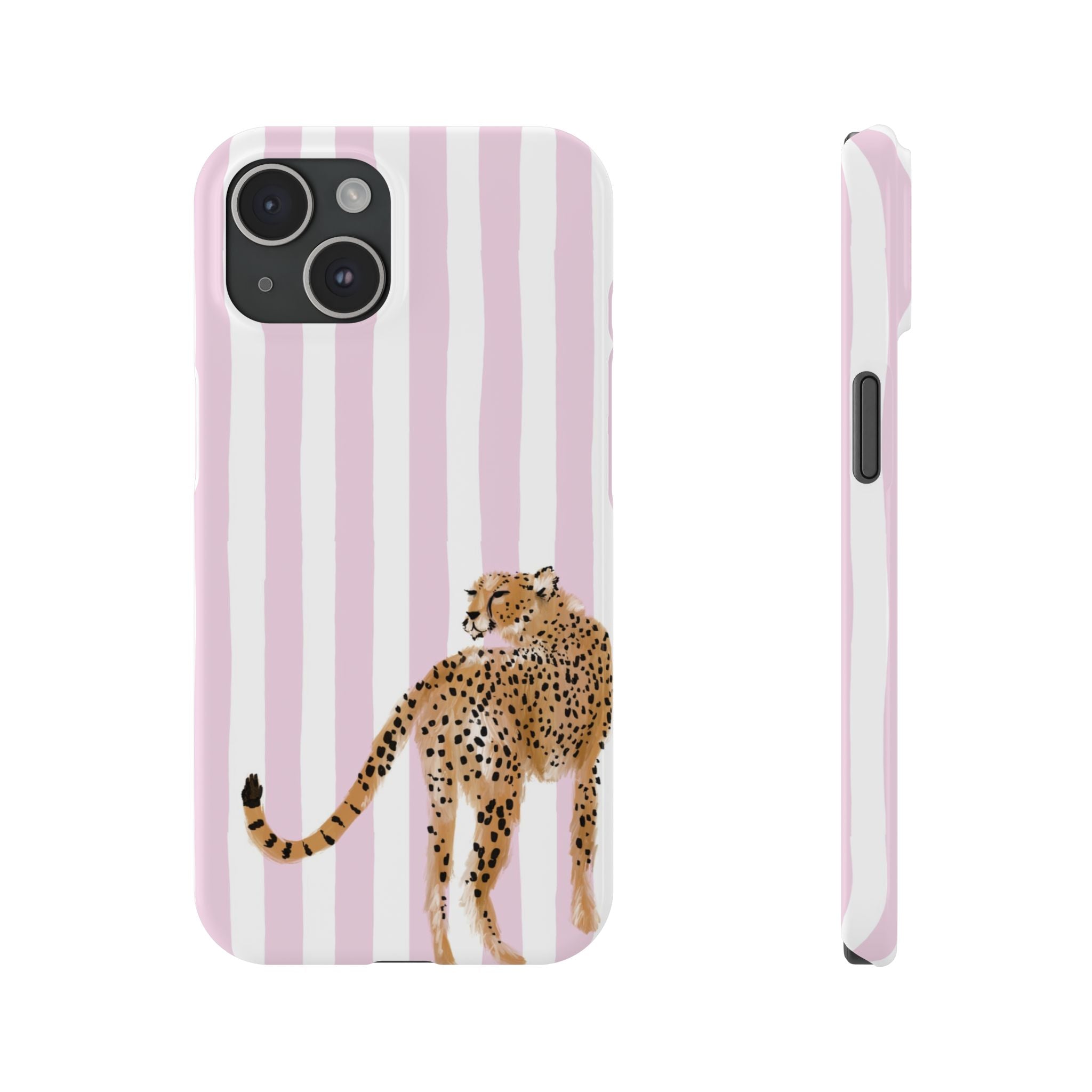 Preppy Cheetah Slim Phone Case