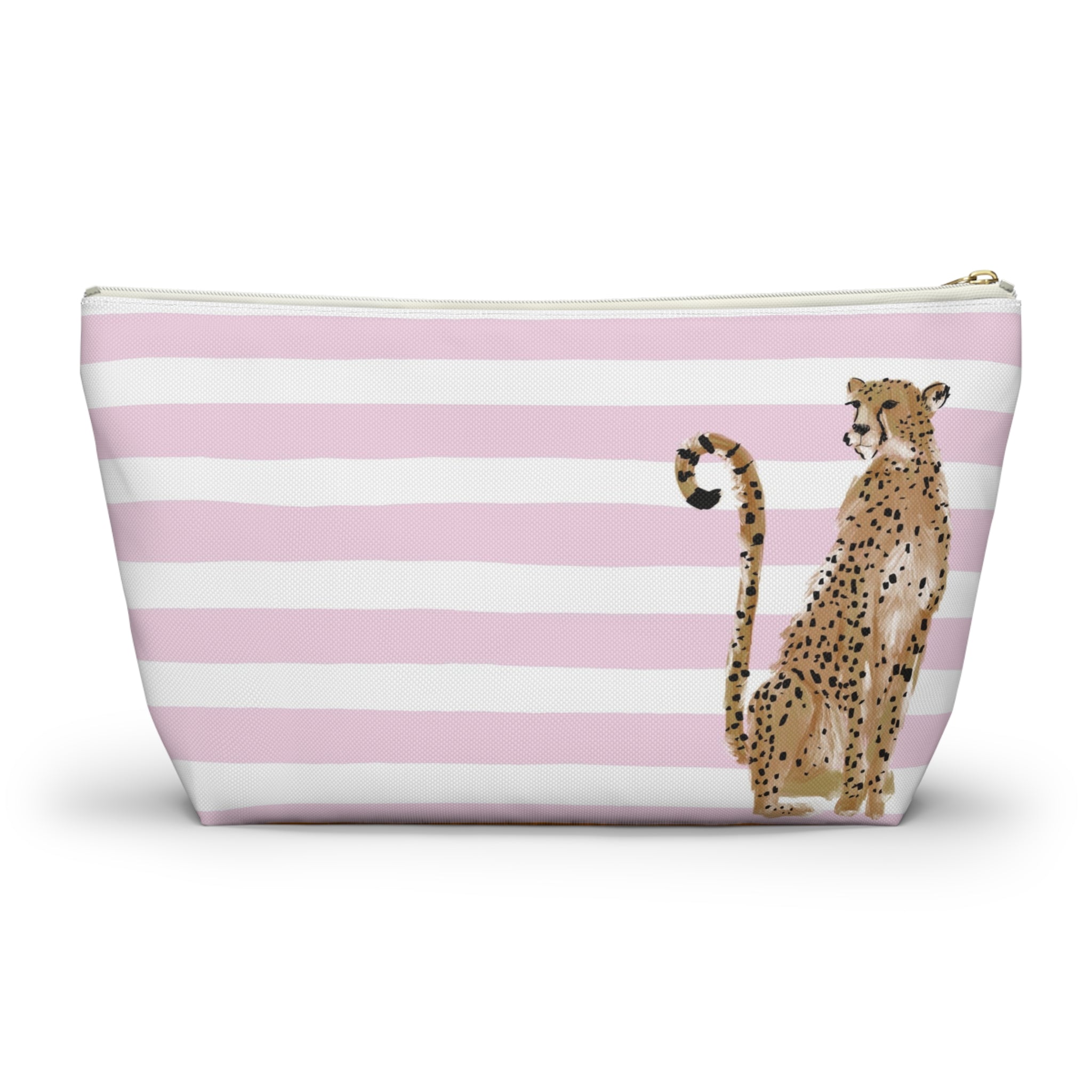 Britt Mills Preppy Cheetah Pink Mahjong Tile Pouch