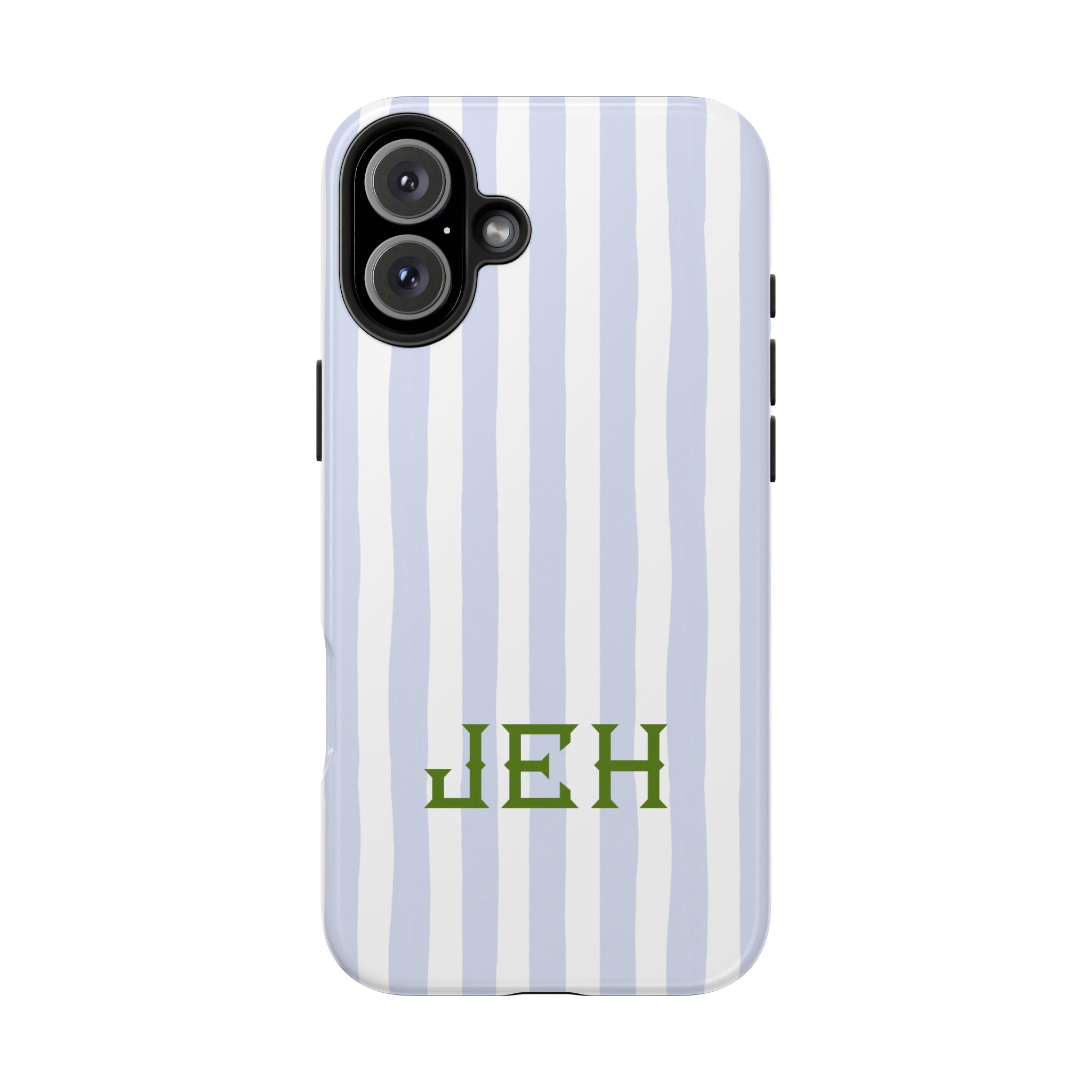 Seaside Stripes Monogrammed Tough Phone Case