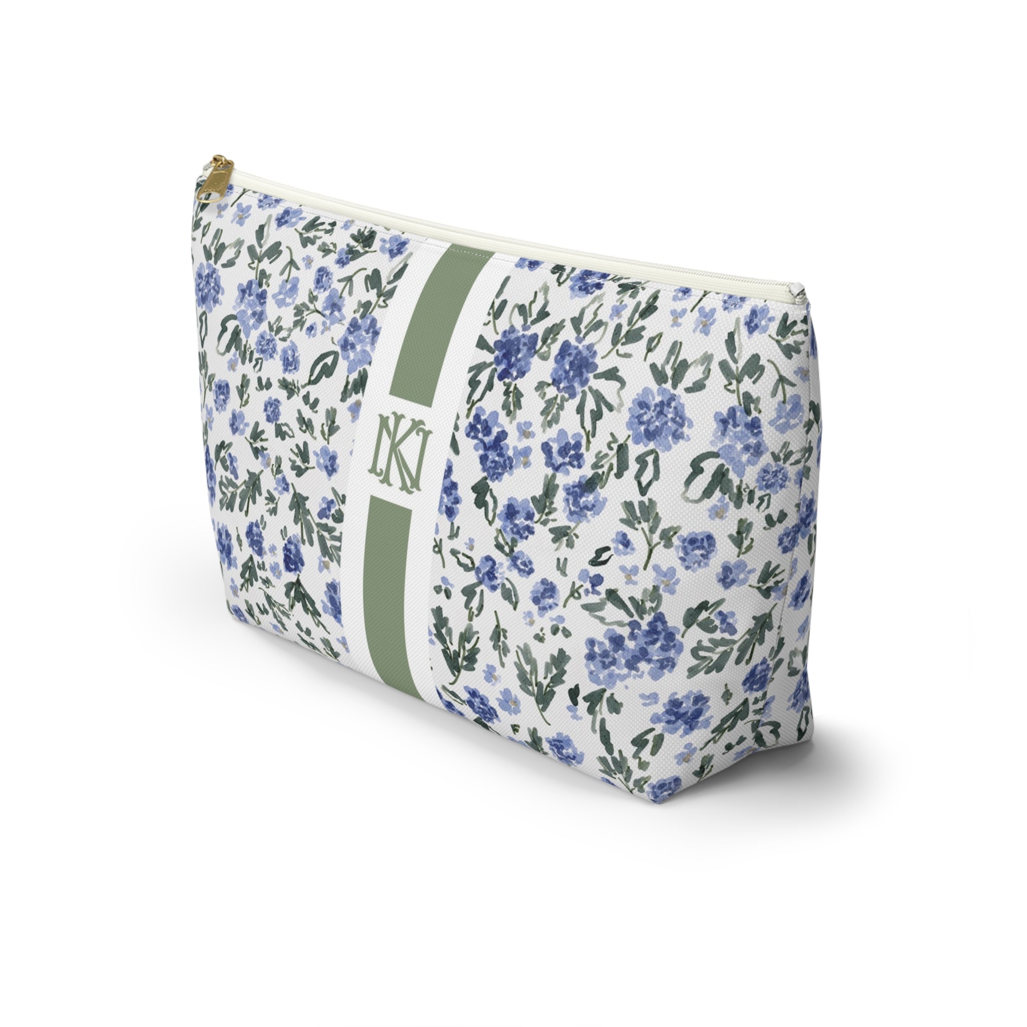 English Countryside Striped Monogrammed Pouch