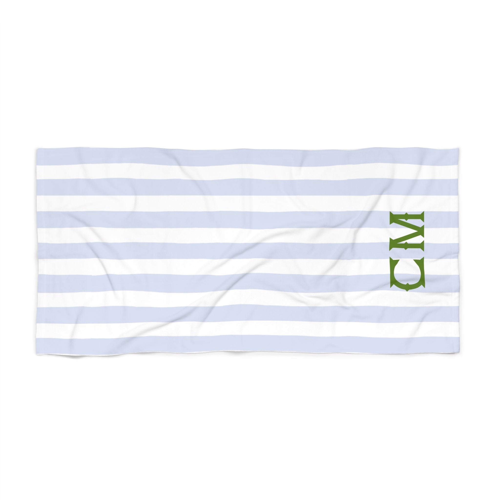 Seaside Stripes Monogrammed Beach Towel
