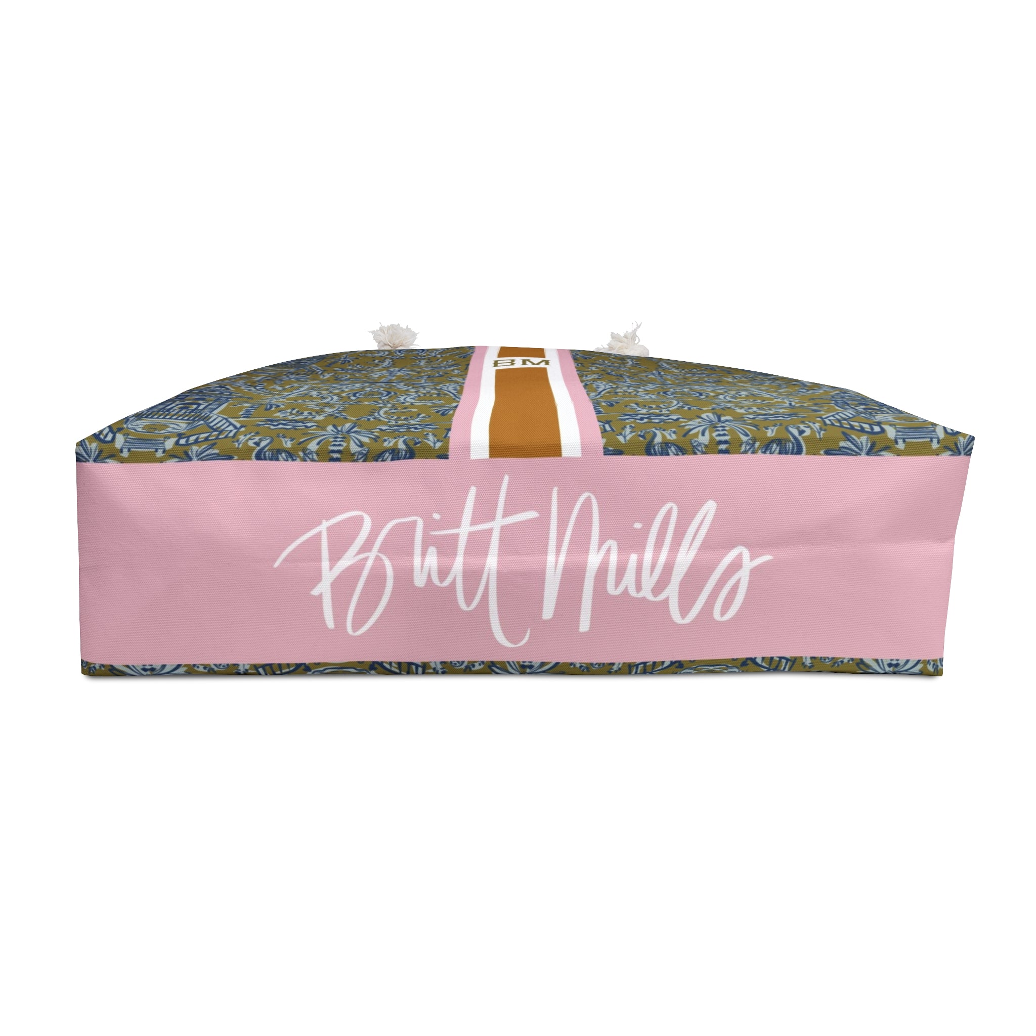 Soirée Stripe Monogrammed Mahjong Bag