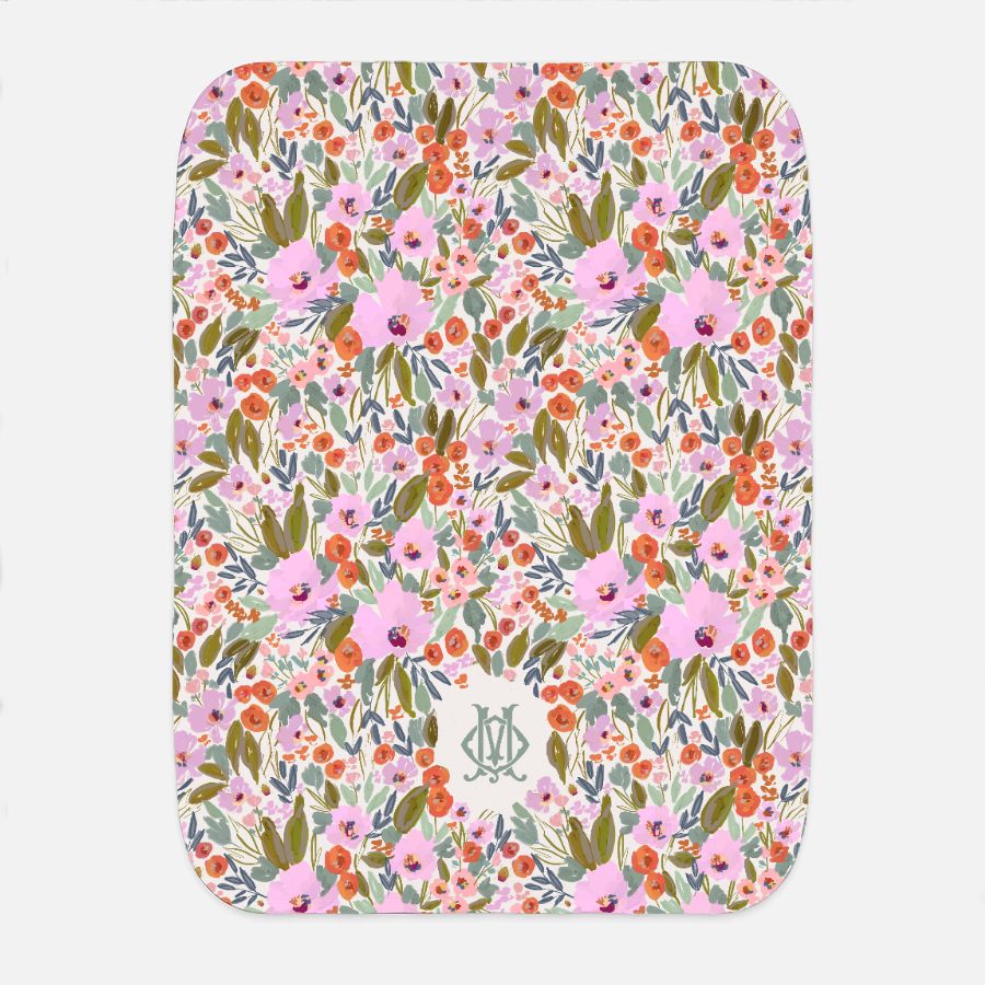 Savannah Monogrammed Baby Burp Cloth