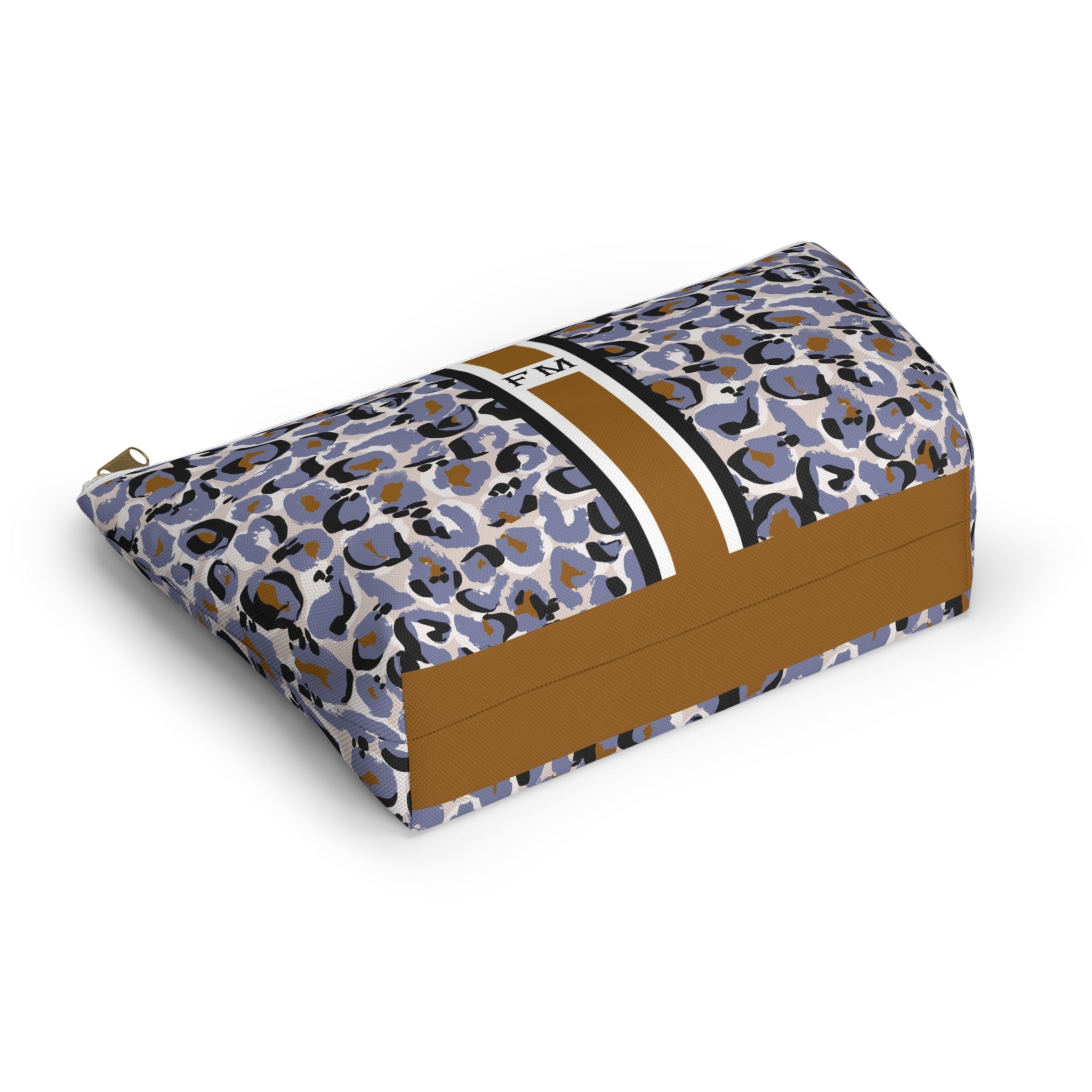 Quinn II Striped Monogrammed Mahjong Tile Pouch