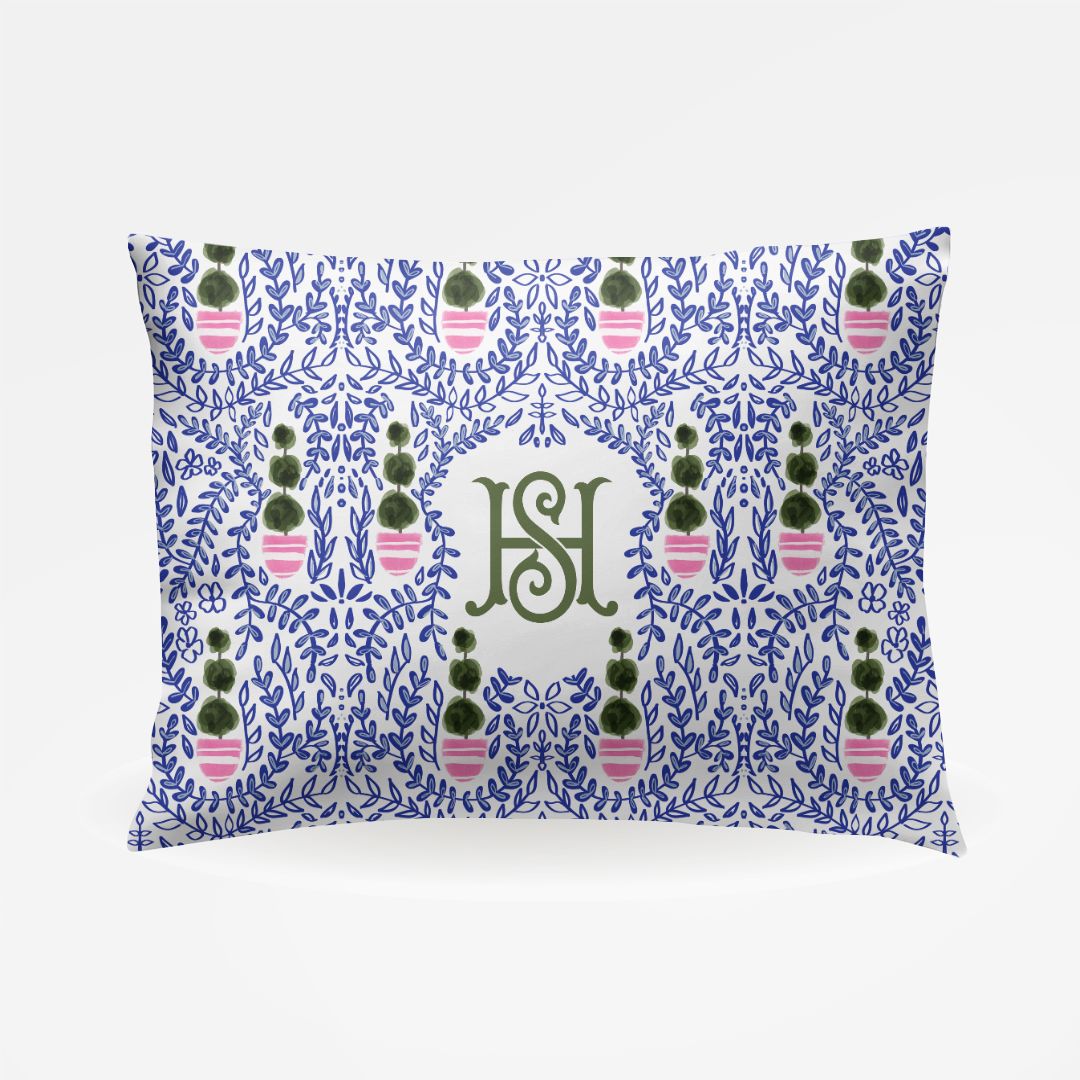 Augusta Monogrammed Standard Pillowcase