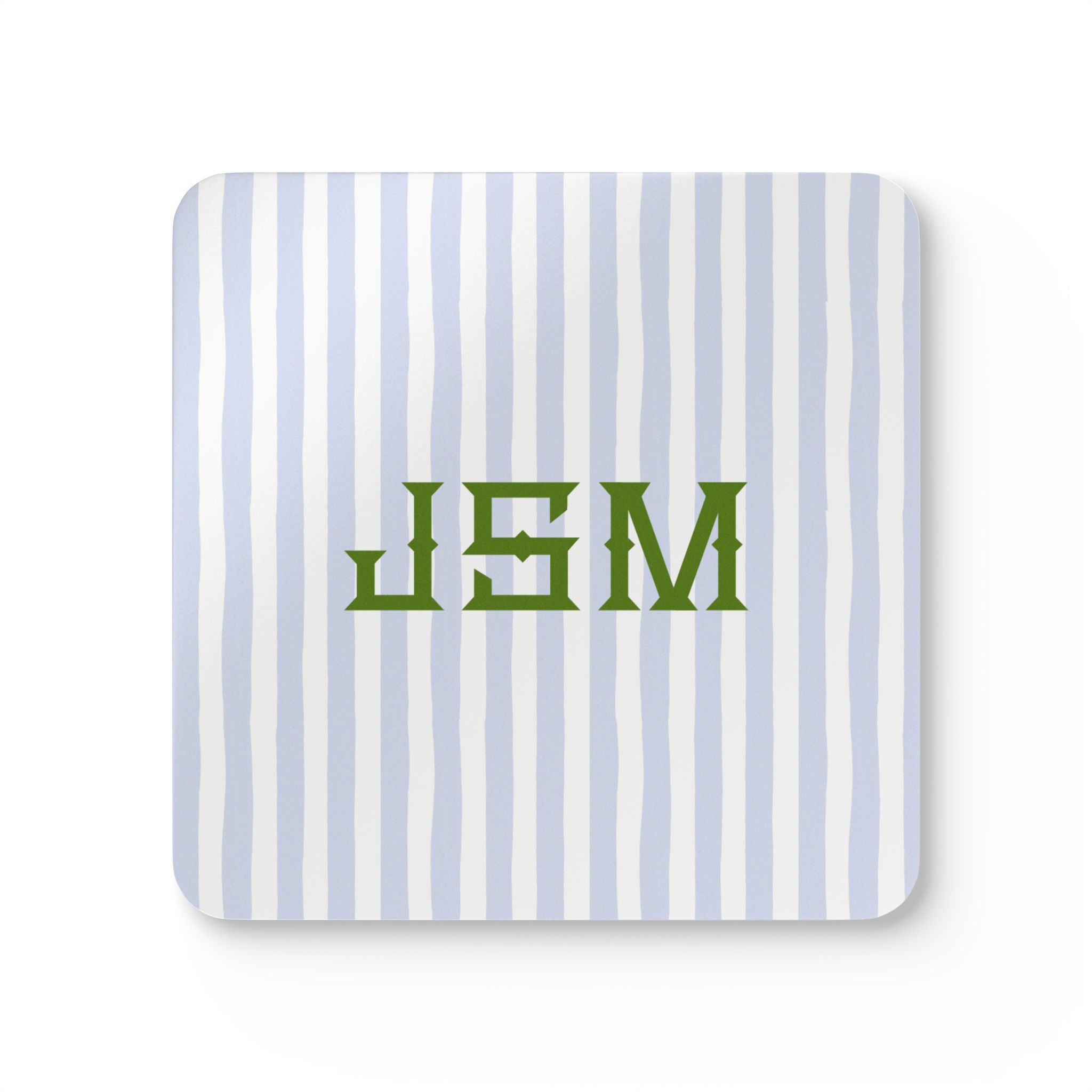 Seaside Stripes Monogrammed Coaster Set (Set of 4)