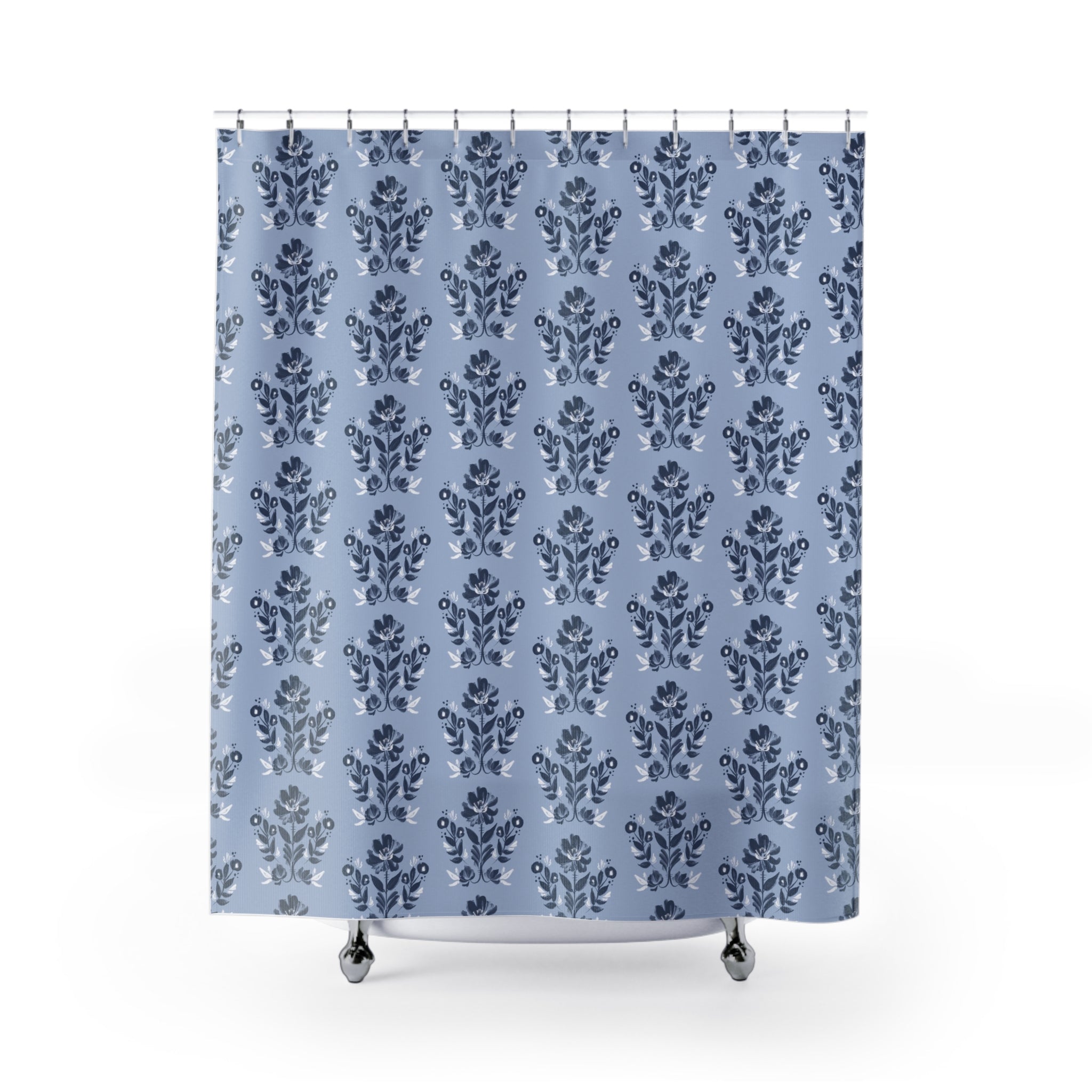 Evangeline Blue Shower Curtain
