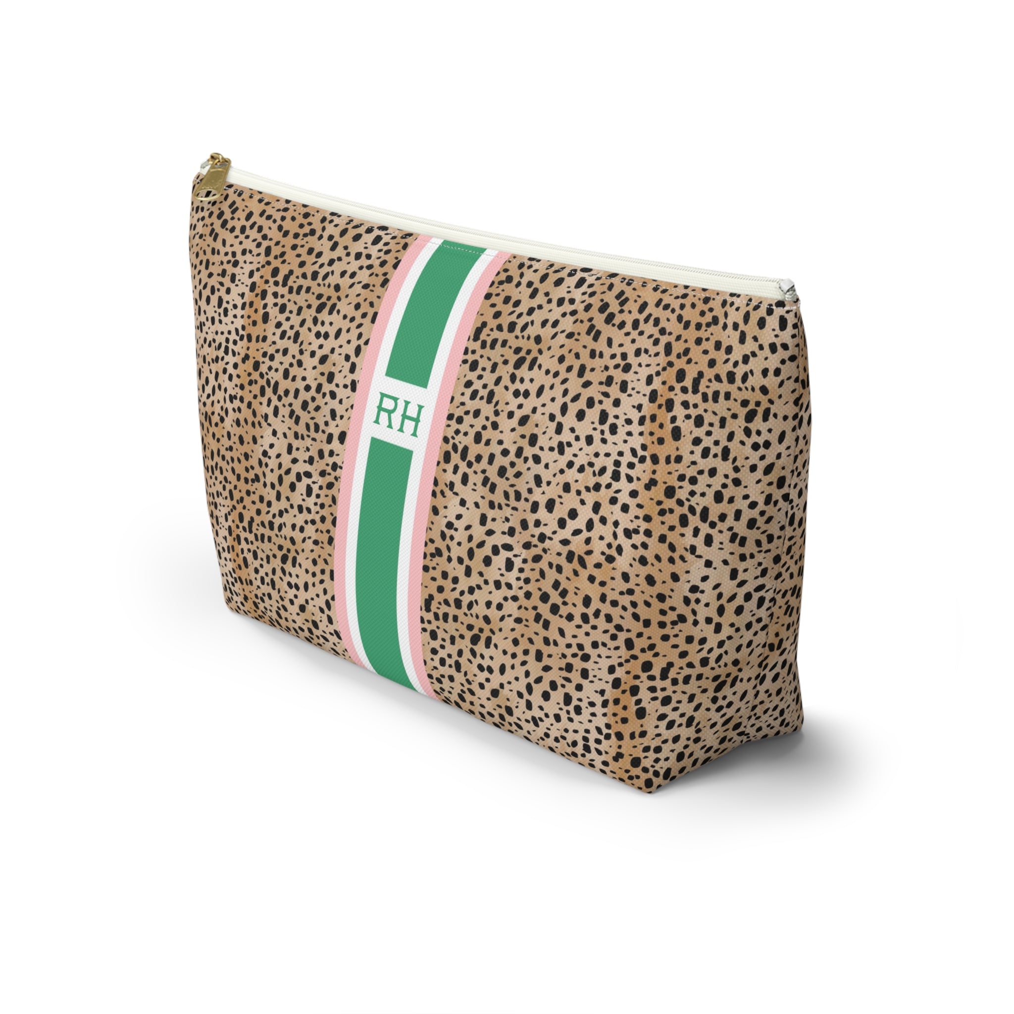 Heiress Striped Monogrammed Mahjong Tile Pouch