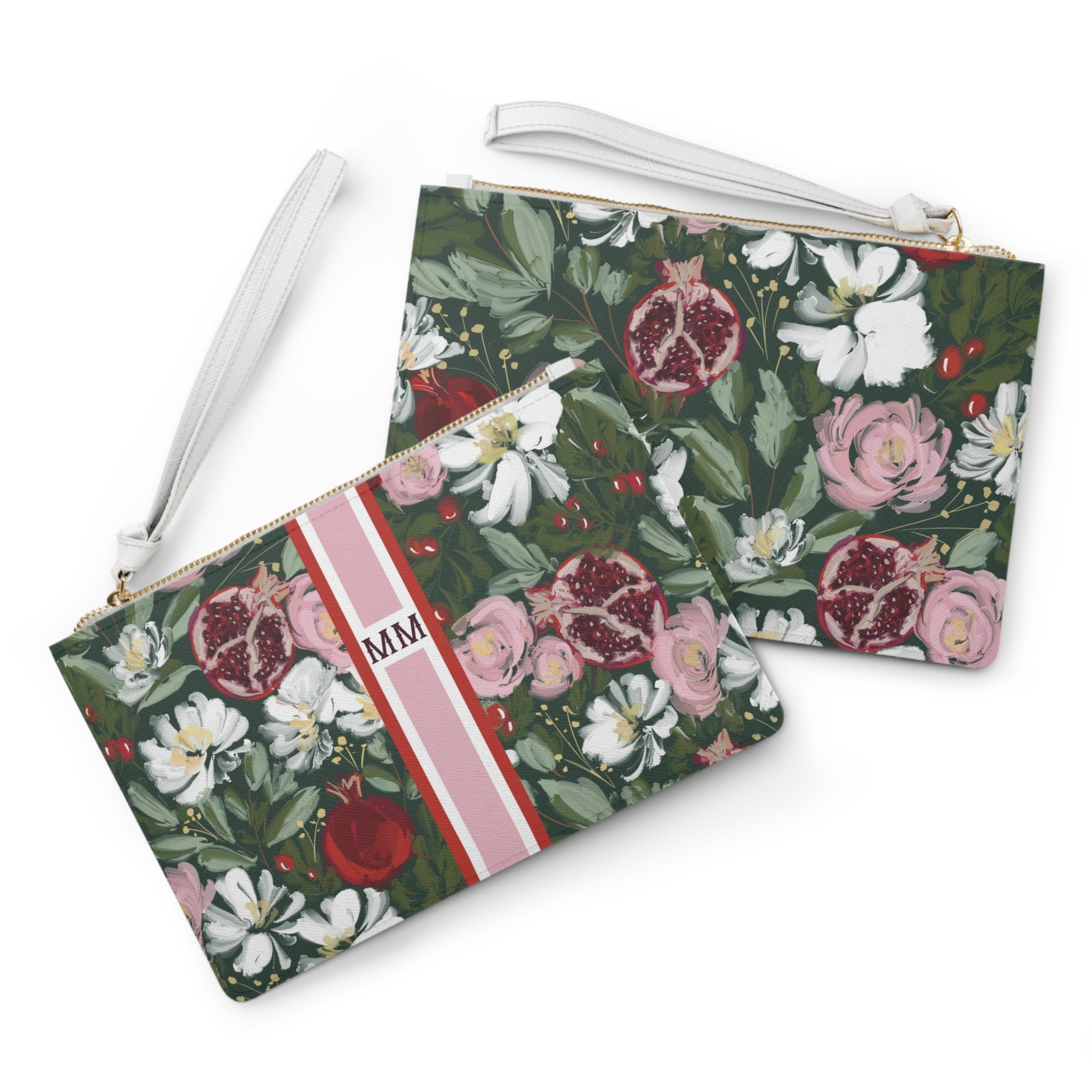 Crimson Harvest Striped Monogrammed Mahjong Card Holder