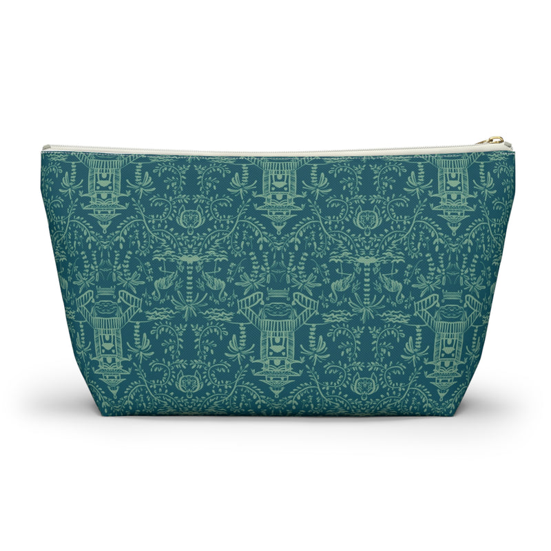 Palm Beach (Teal) Striped Monogrammed Pouch