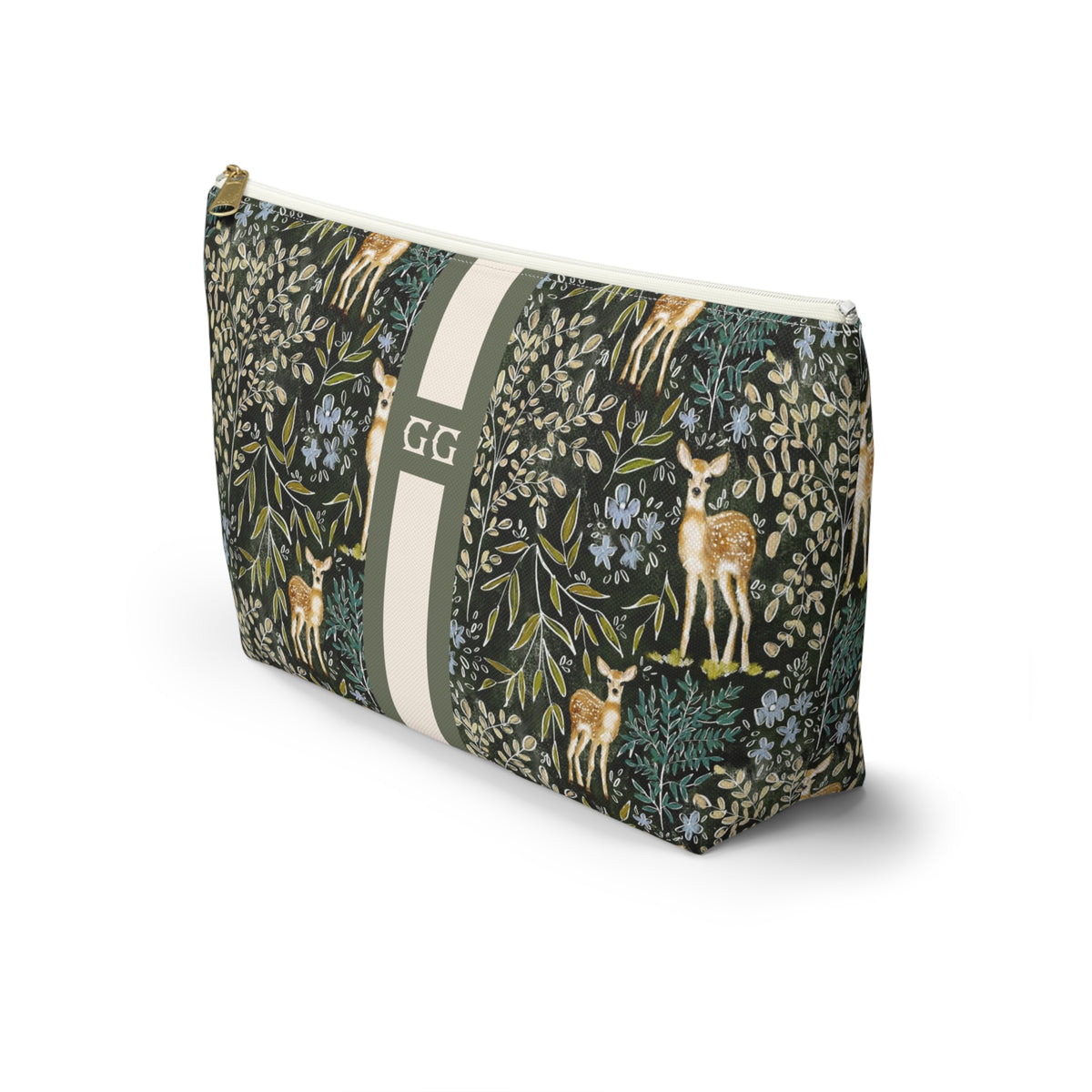 Knox Striped Monogrammed Mahjong Tile Pouch