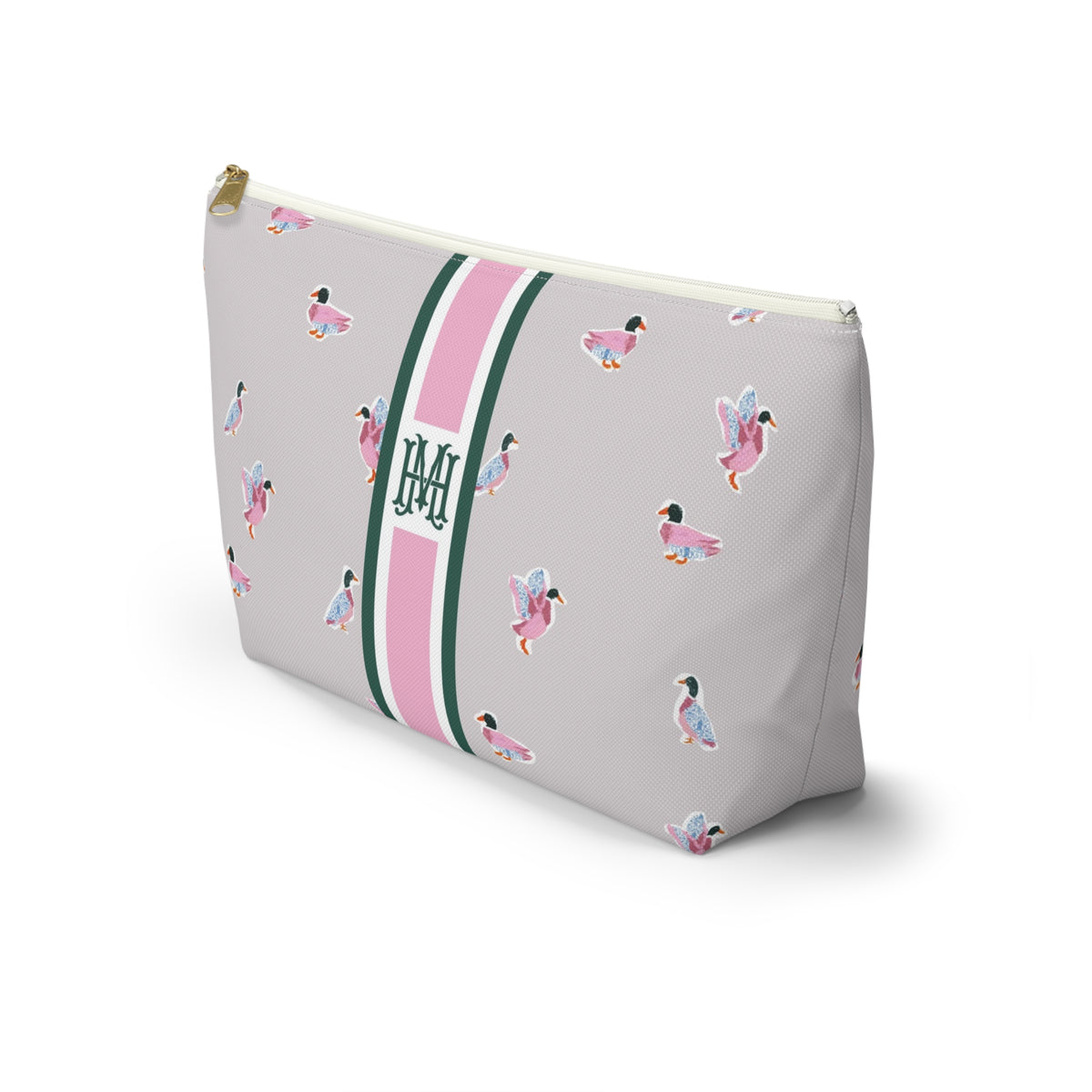 Duck Tales Striped Monogrammed Pouch