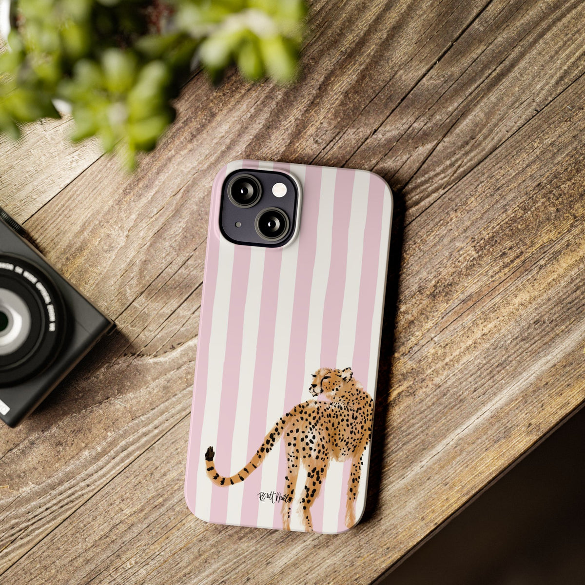 Preppy Cheetah Slim Phone Case