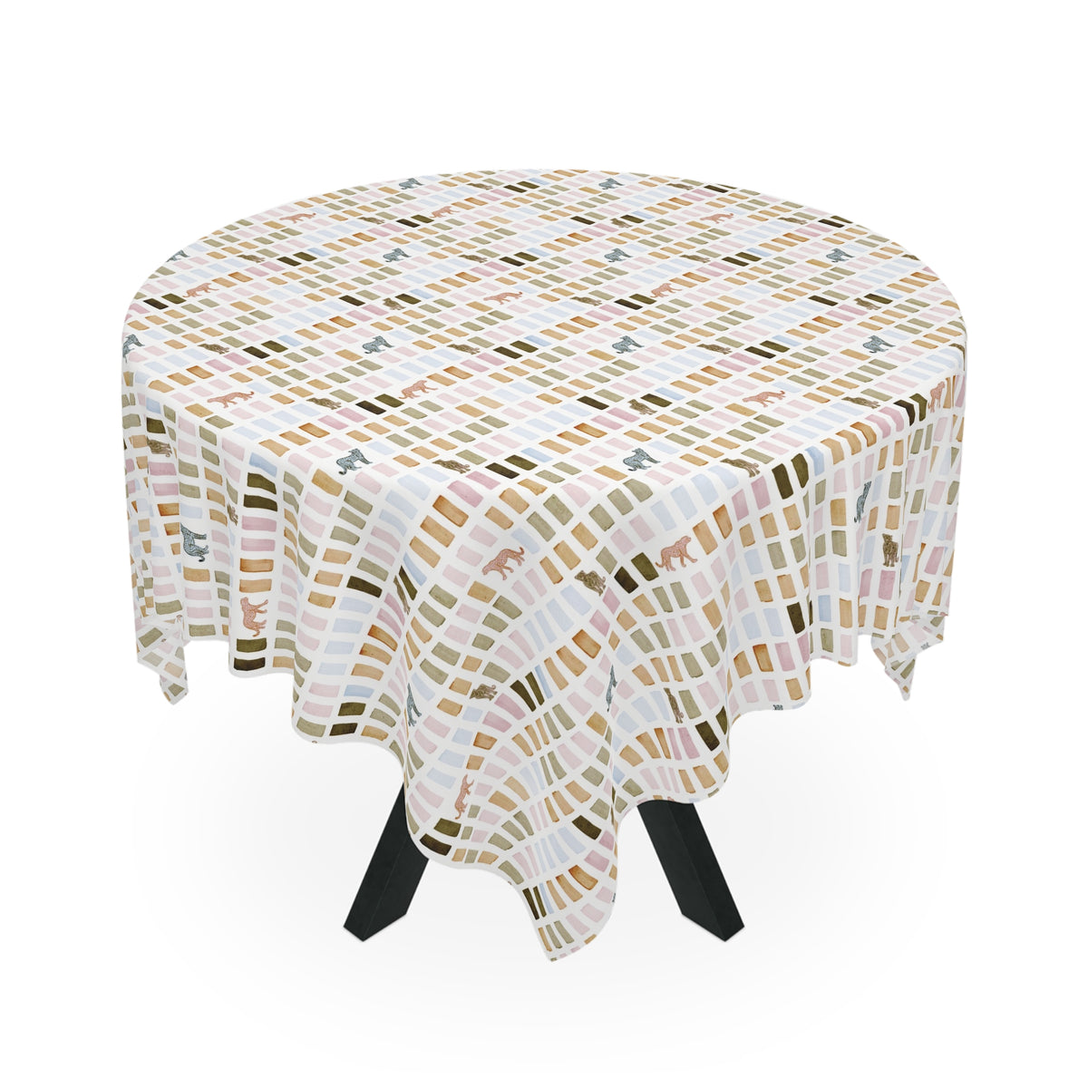 House Print Square Tablecloth (Polyester)