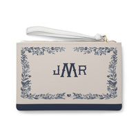 Blue Bow & Bloom Monogrammed Mahjong Card Holder