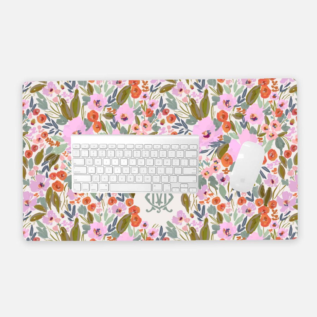 Savannah Monogrammed Desk Mat - Large (24" x 14")