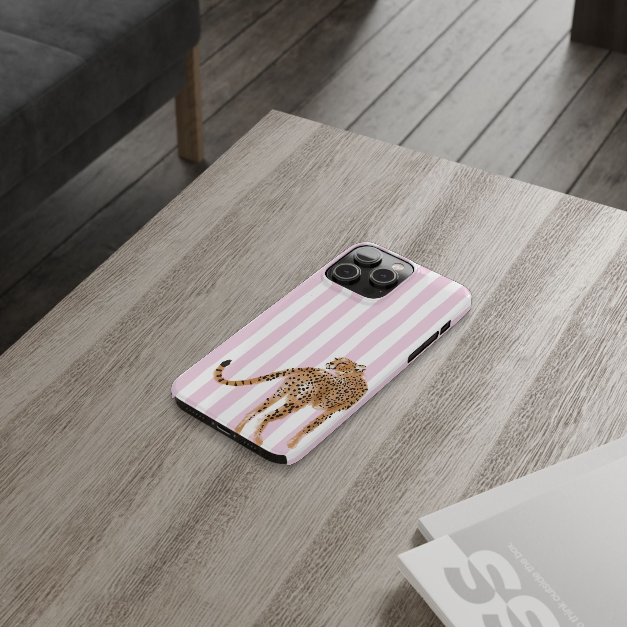 Preppy Cheetah Slim Phone Case