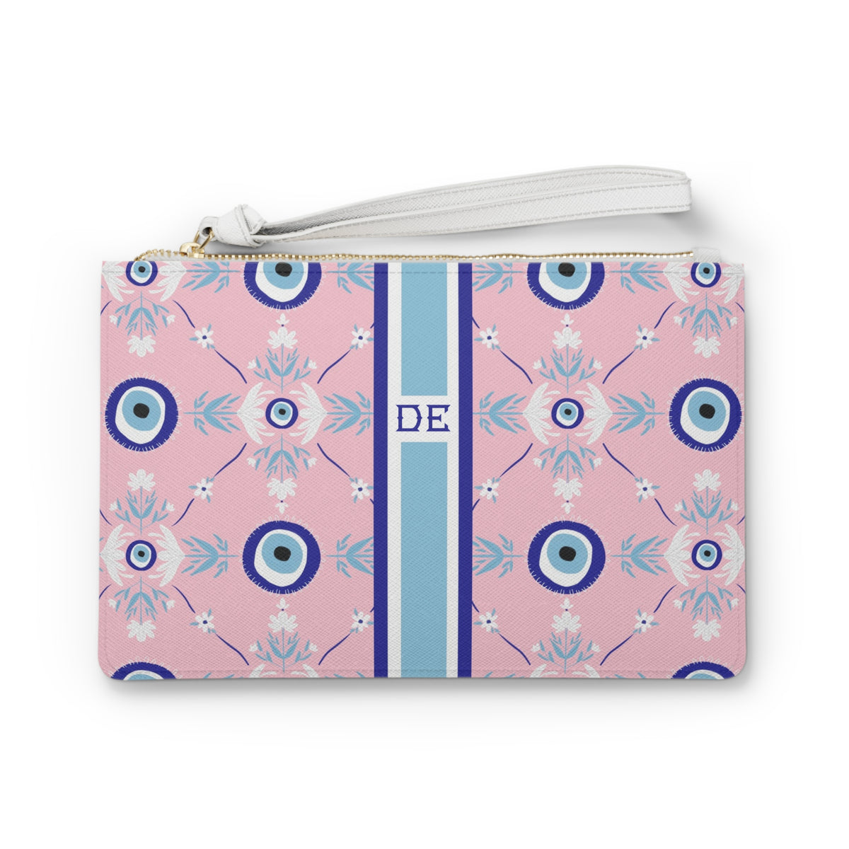 Evil Eye Striped Monogrammed Mahjong Card Holder