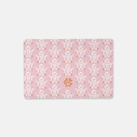 Evangeline Pink Monogrammed Desk Mat – Small (18″ x 12″)