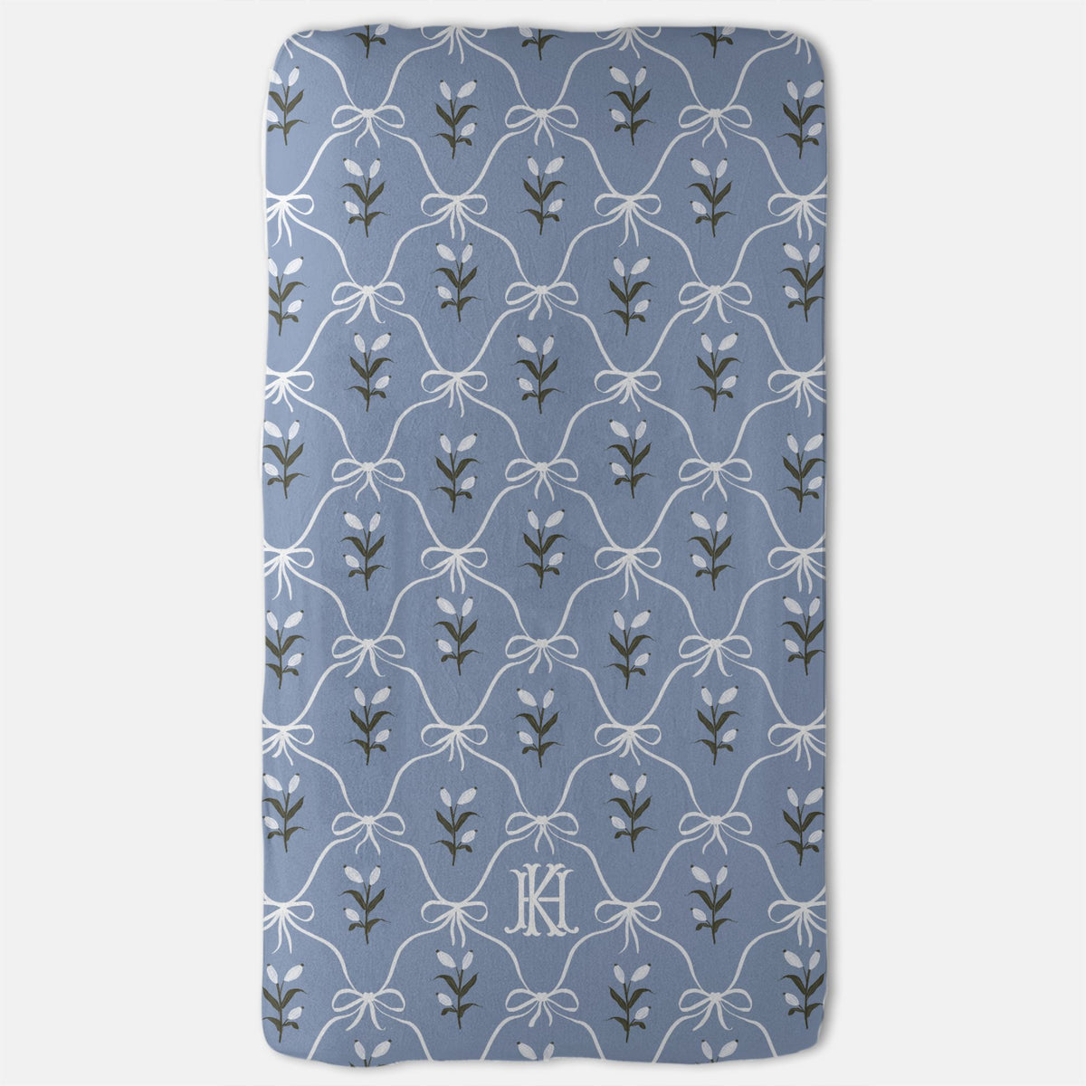 Charming Monogrammed Jersey Fitted Crib Sheet