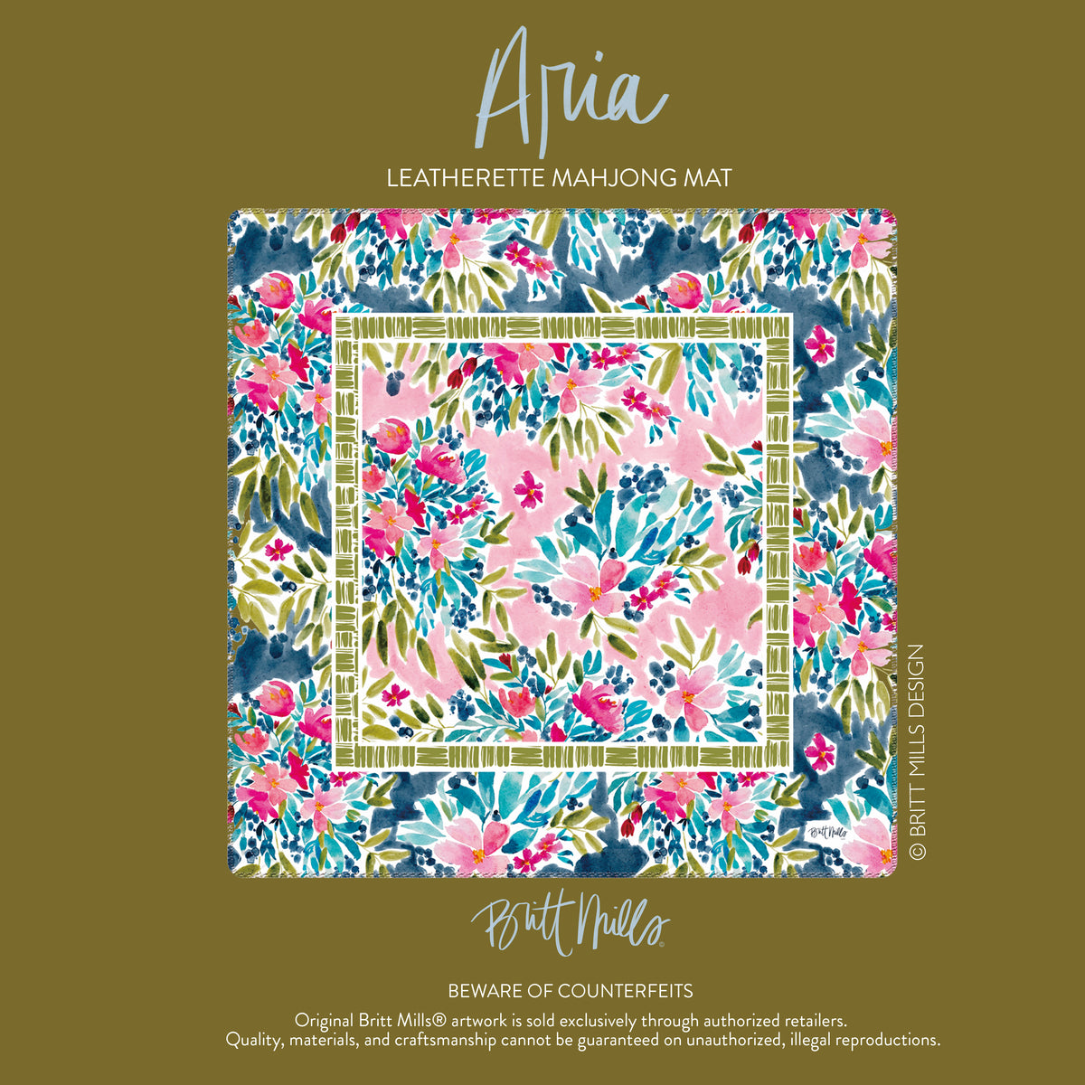 Aria Leatherette Mahjong Mat