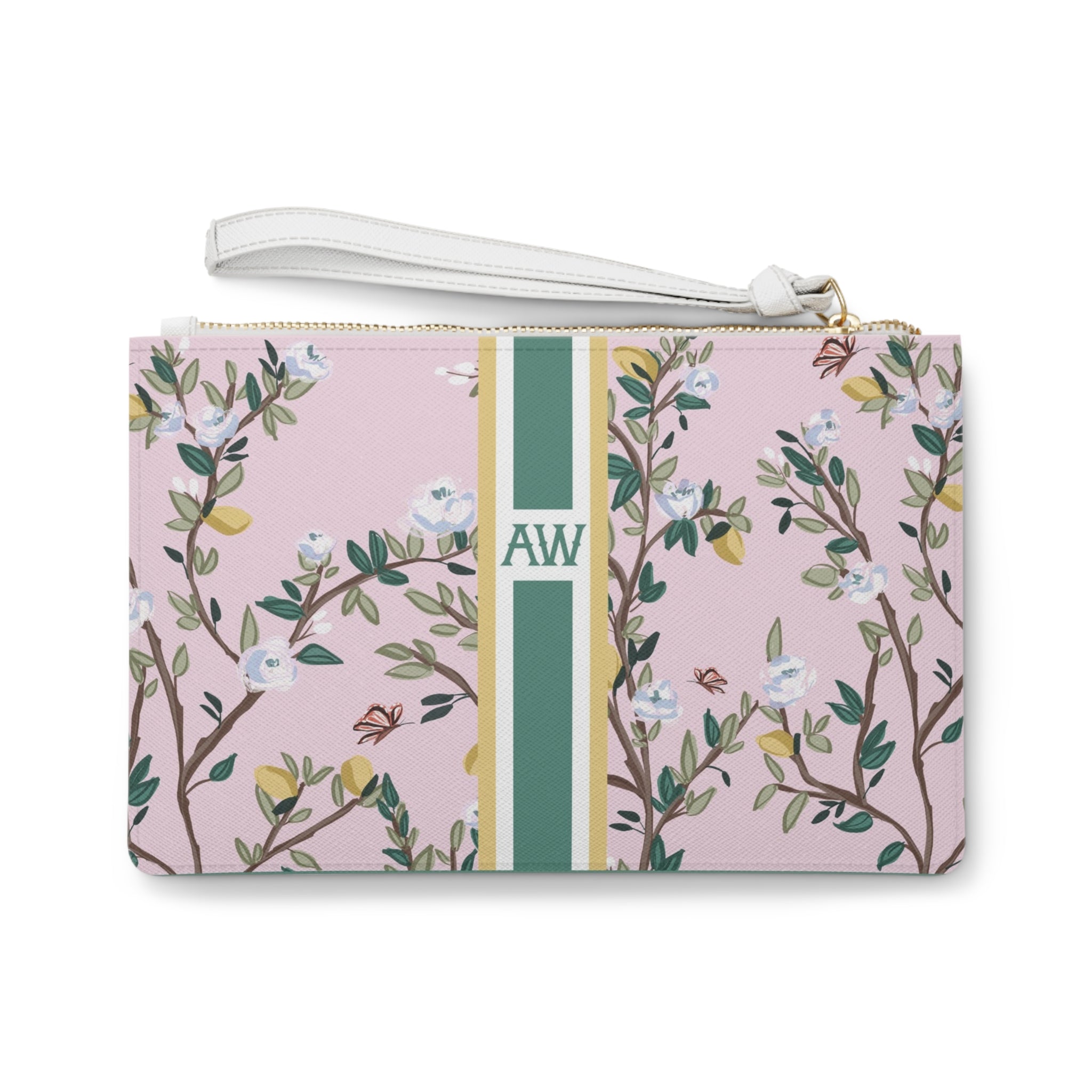 Blossom Garden Striped Monogrammed Mahjong Card Holder