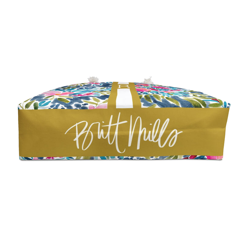 Aria Striped Monogrammed Carry-All Tote