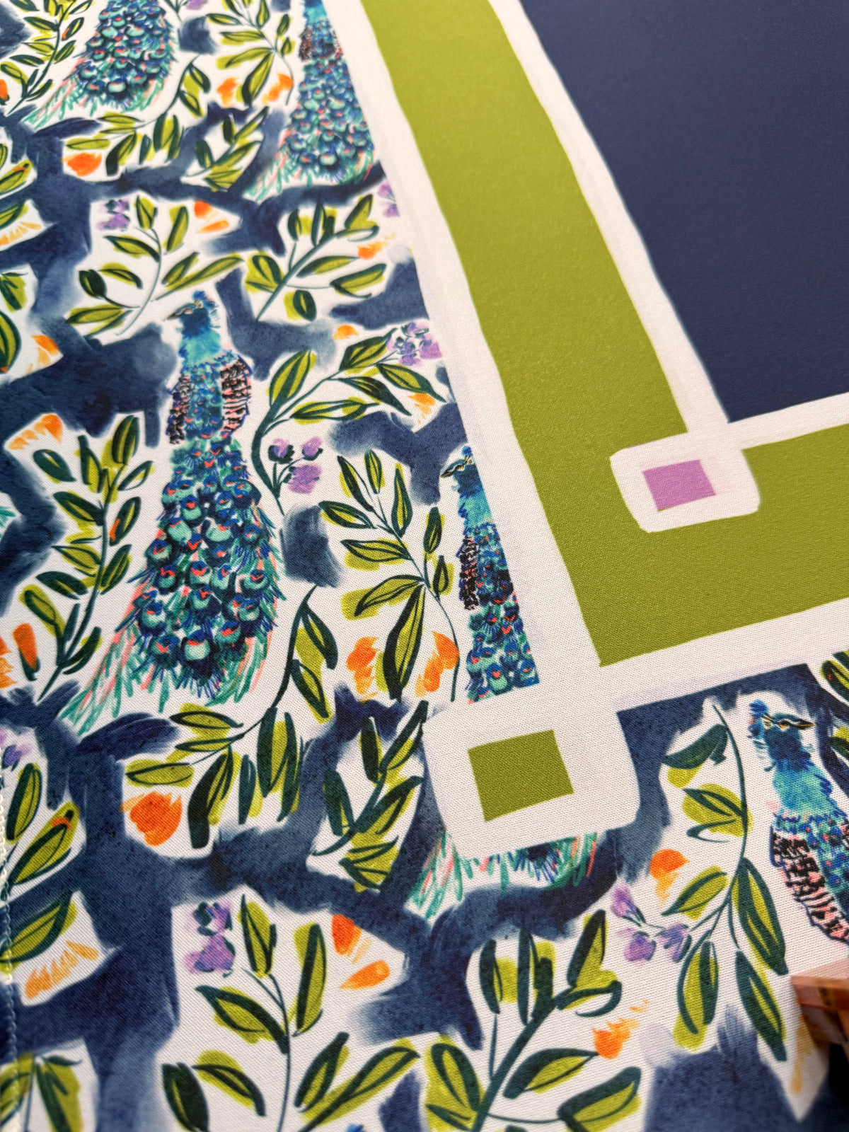 Peacock Garden Neoprene Mahjong Mat