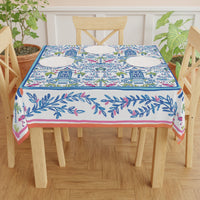 Colorful Coastal Chinoiserie II Square Tablecloth