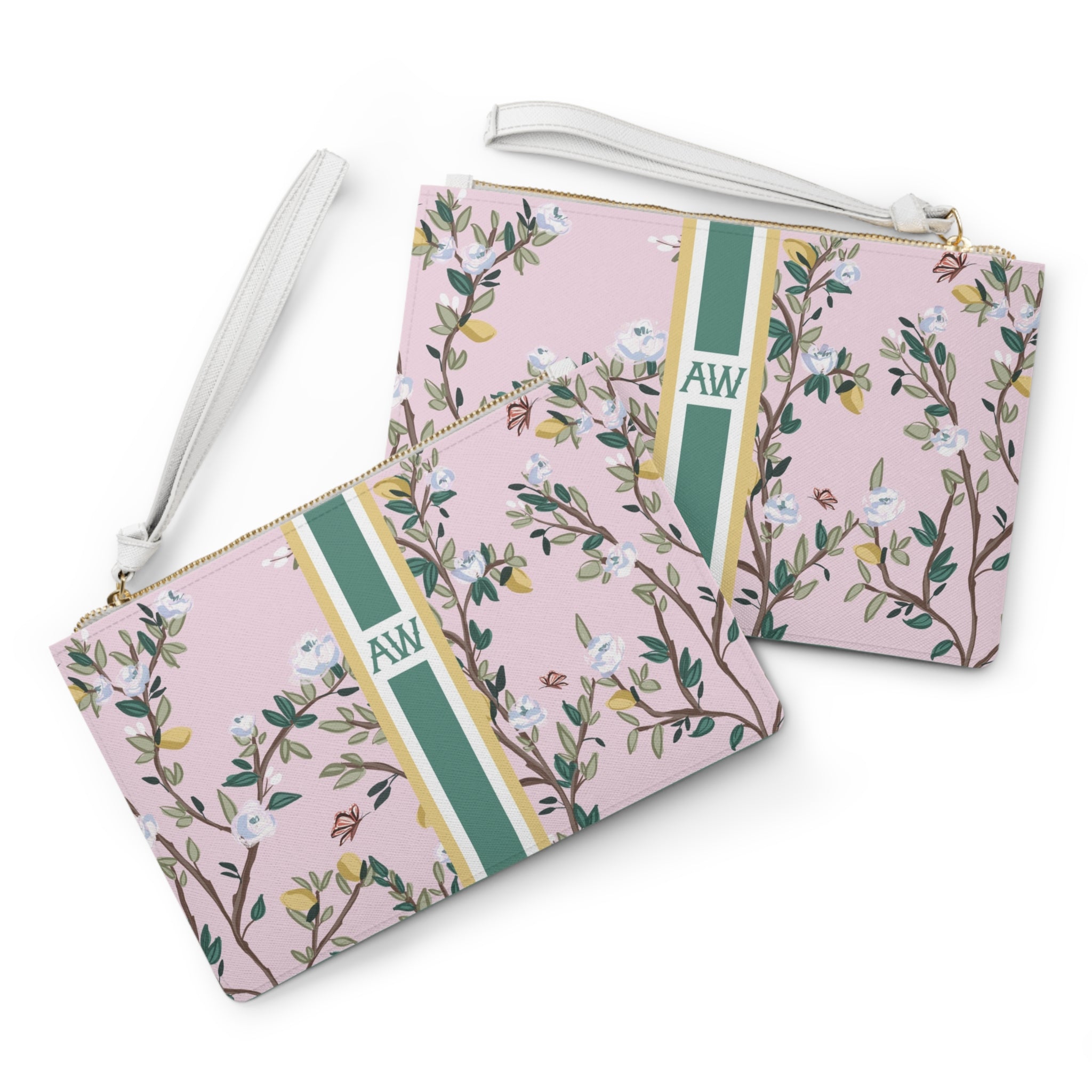 Blossom Garden Striped Monogrammed Mahjong Card Holder