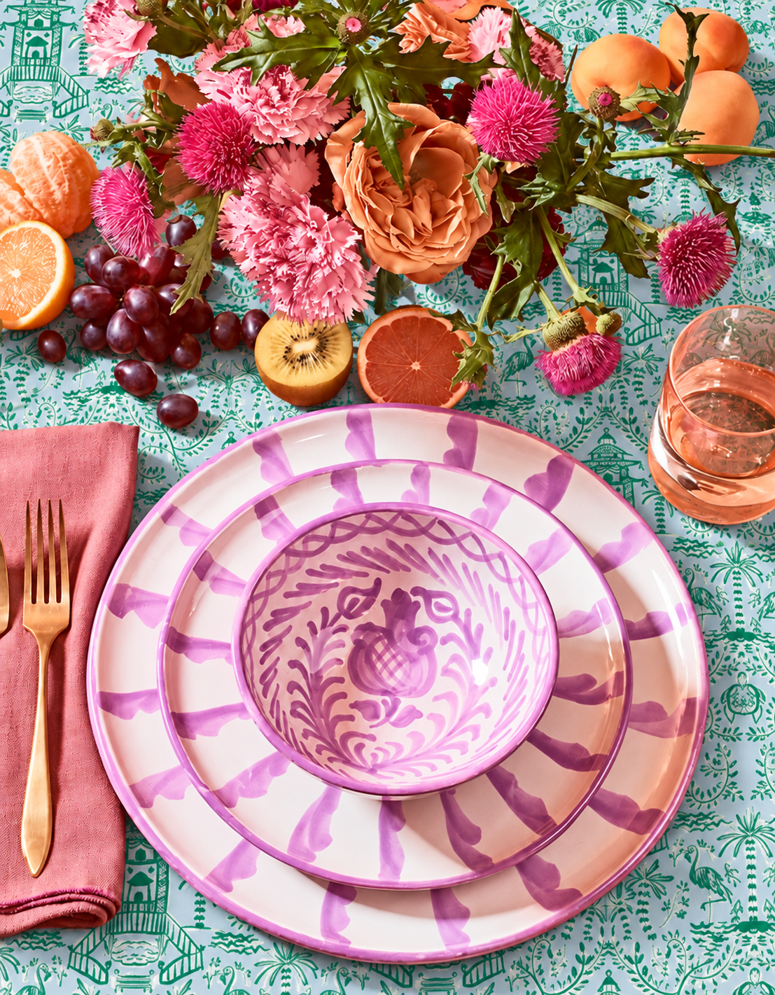 Chinoiserie Palms Tablecloth
