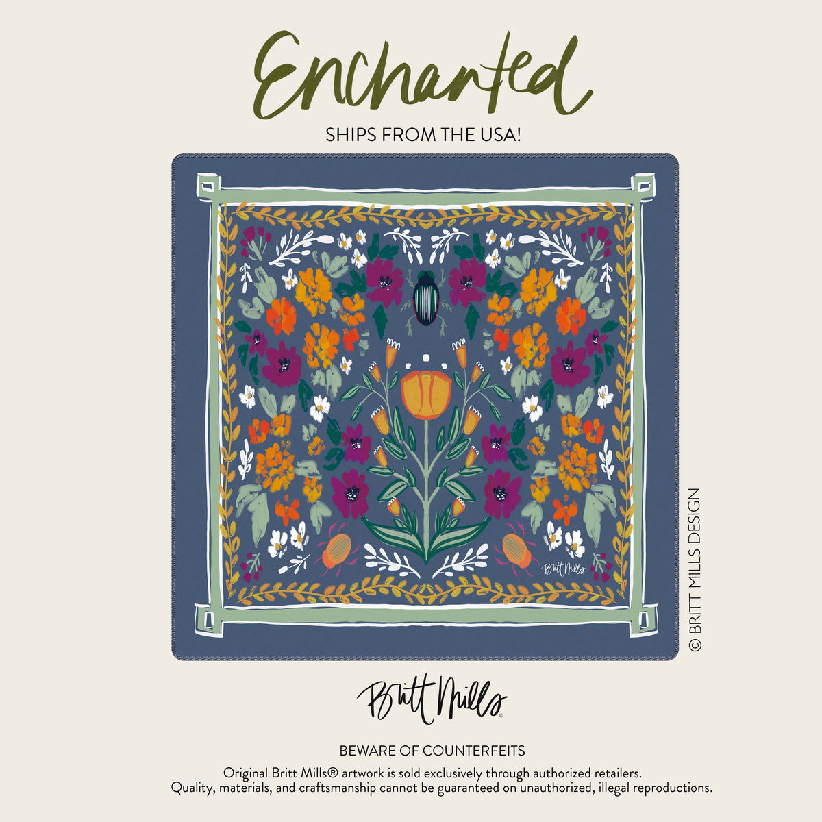 Enchanted Neoprene Mahjong Mat