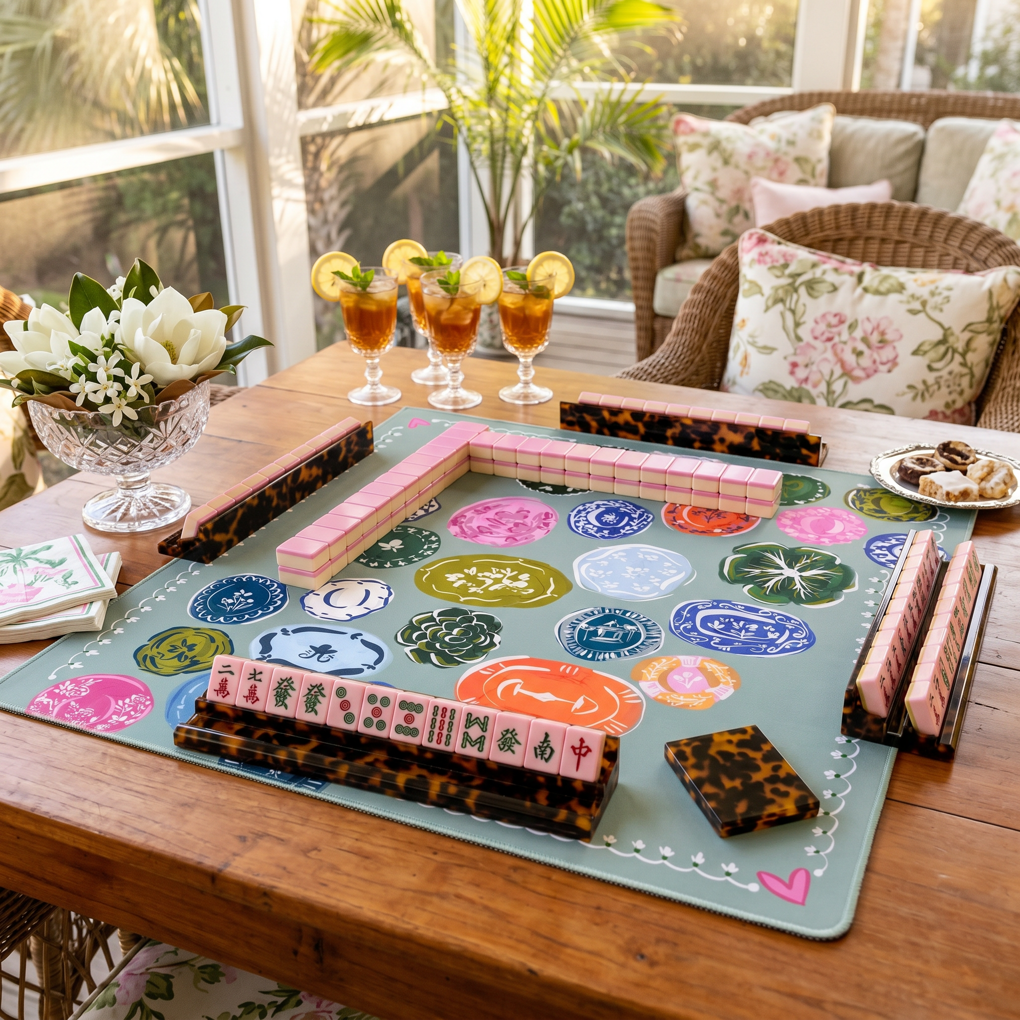 Willow Neoprene Mahjong Mat