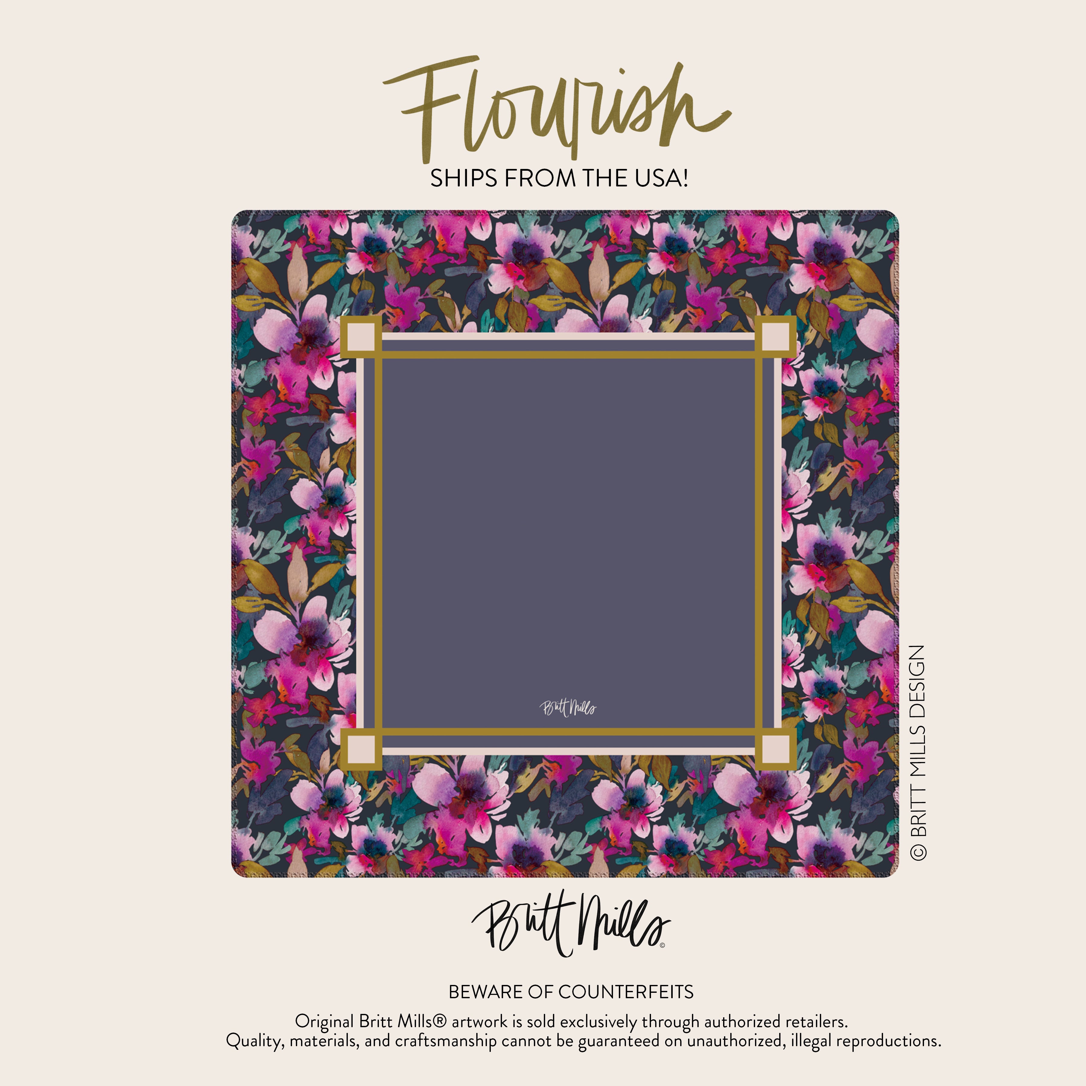 Flourish Neoprene Mahjong Mat