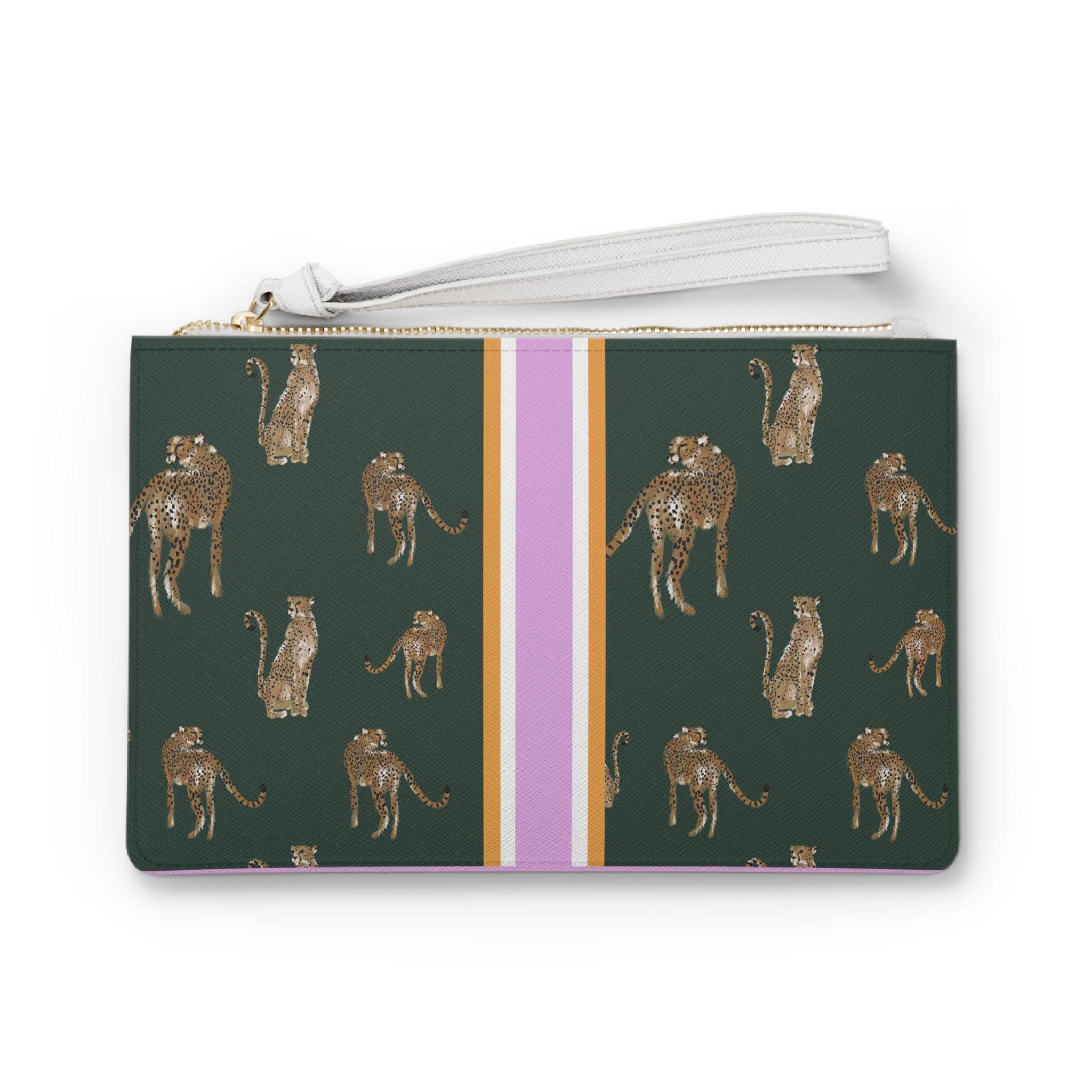 Cheetah Dance Striped Monogrammed Mahjong Card Holder