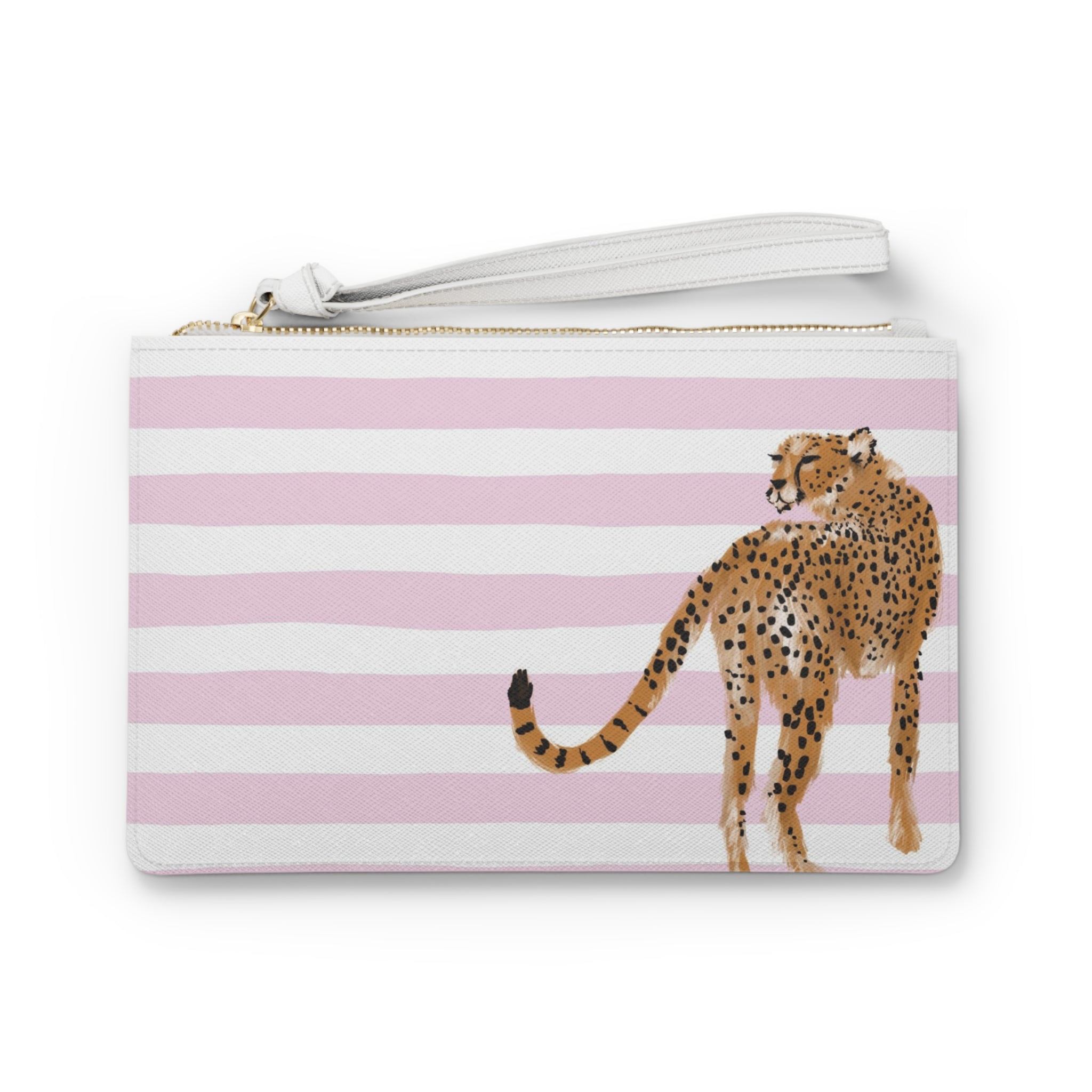 Preppy Cheetah (Pink) Monogrammed Mahjong Card Holder
