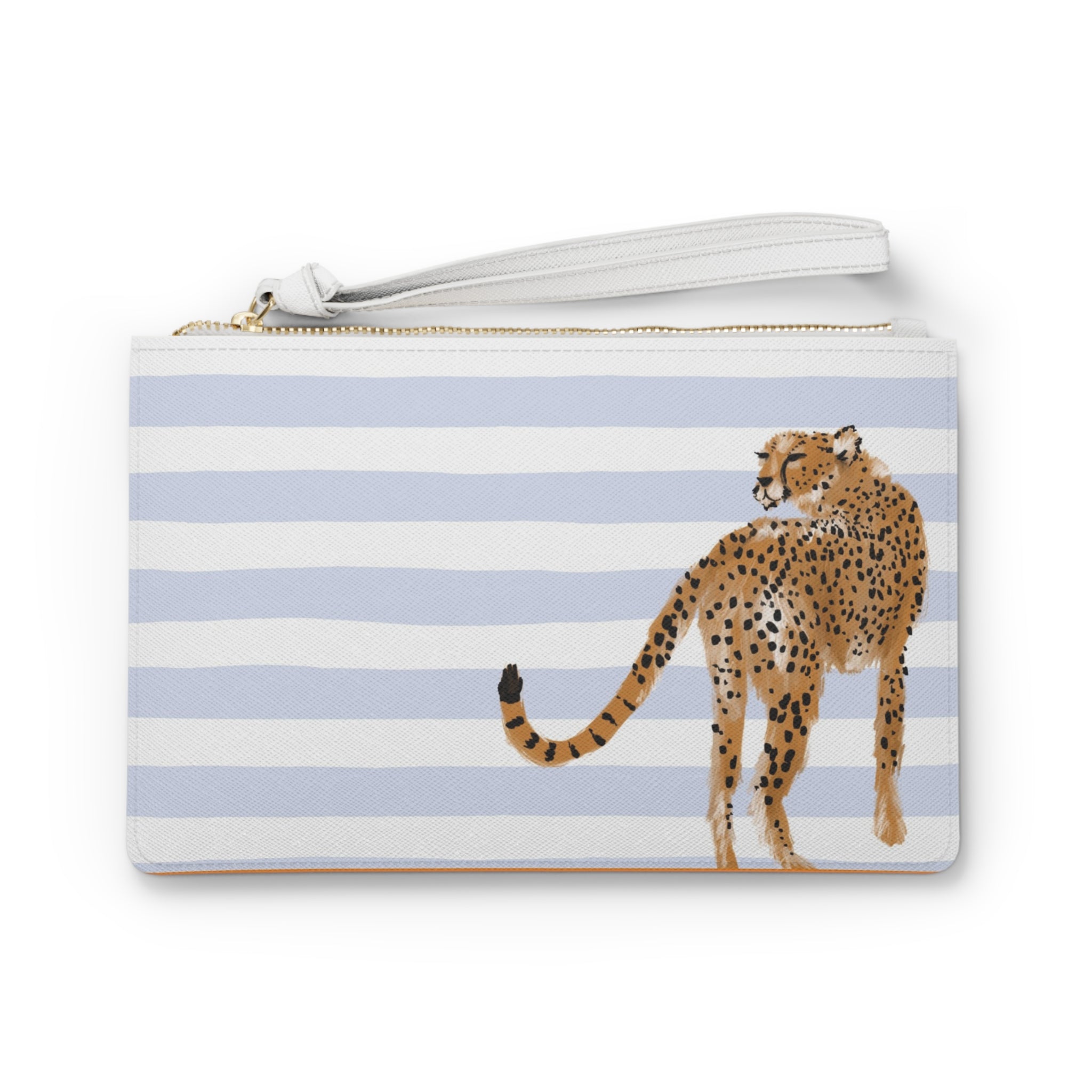 Preppy Cheetah (Blue) Monogrammed Mahjong Card Holder