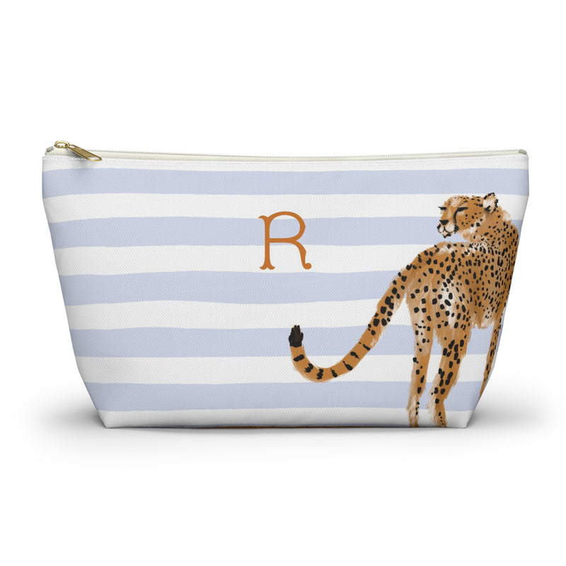 Preppy Cheetah Monogrammed Pouch