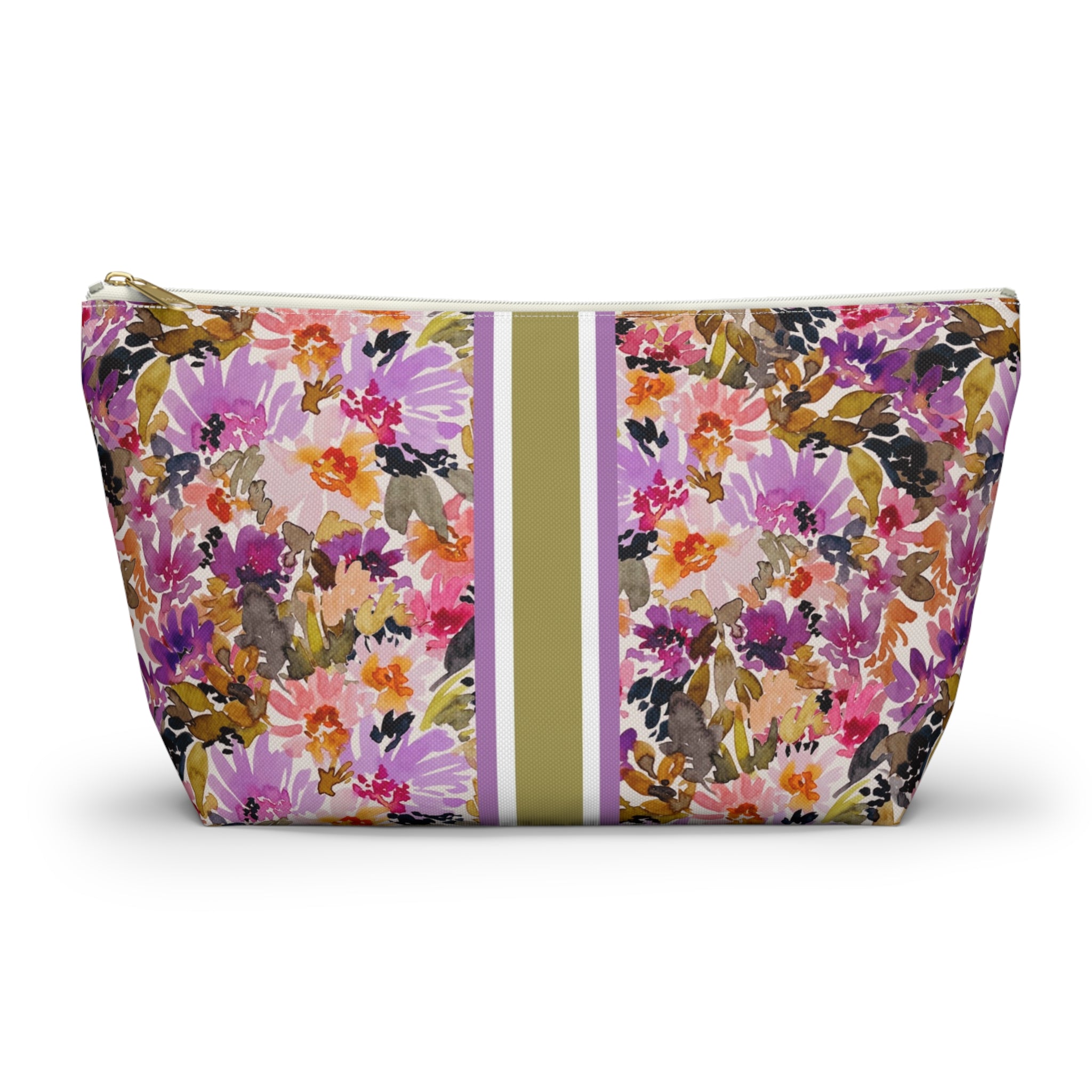 Mabel Striped Monogrammed Mahjong Tile Pouch