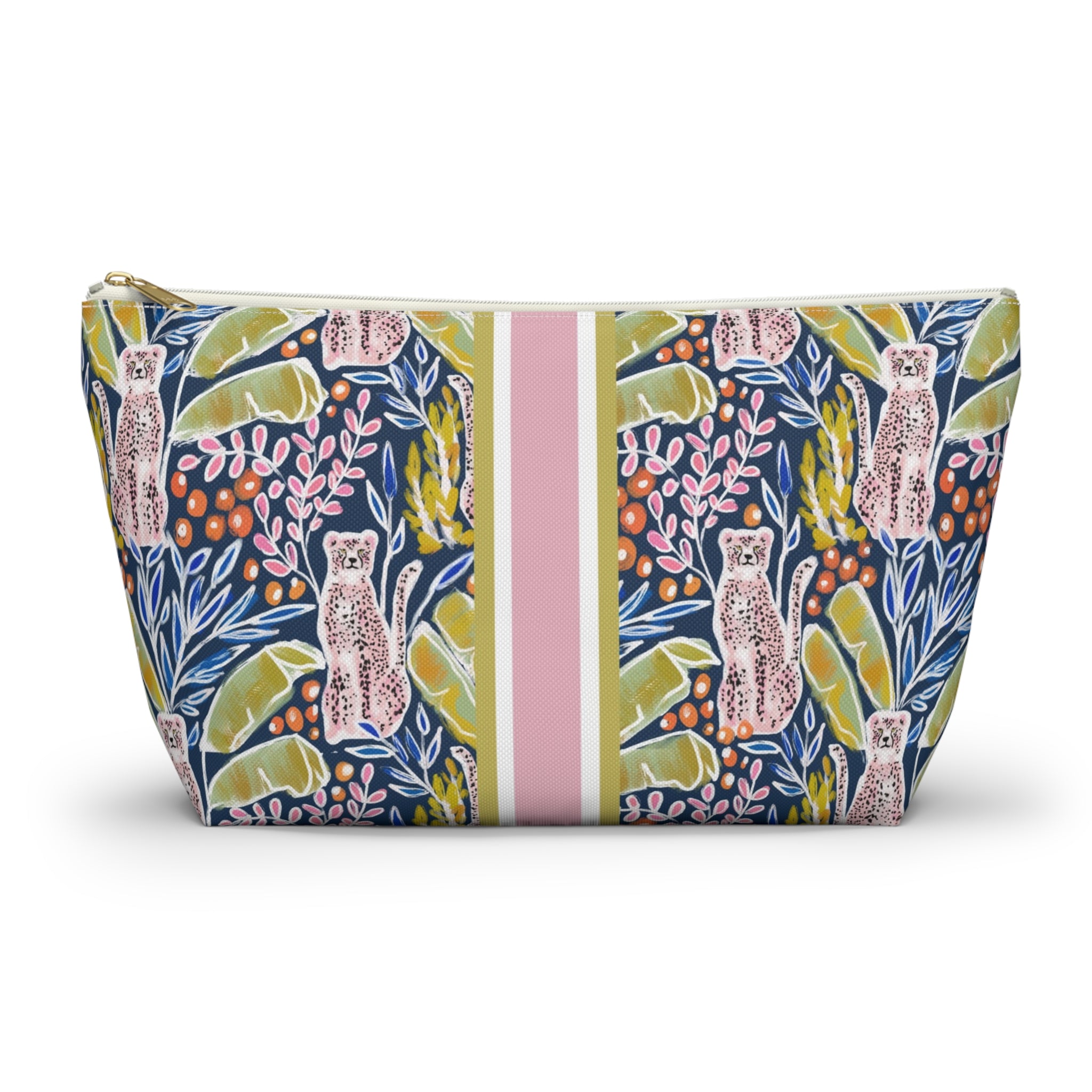 Regency Striped Monogrammed Mahjong Tile Pouch