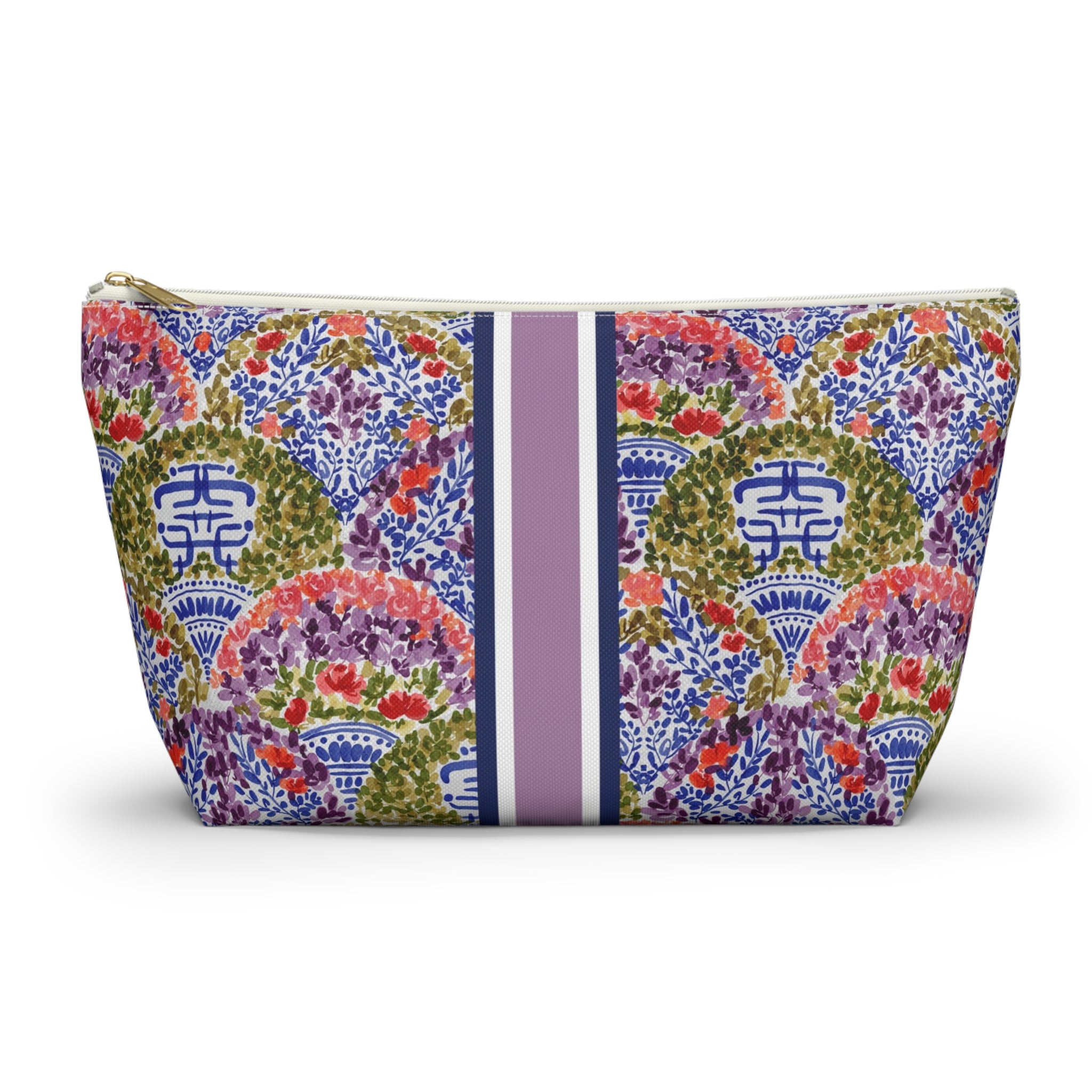 Dynasty Striped Monogrammed Mahjong Tile Pouch