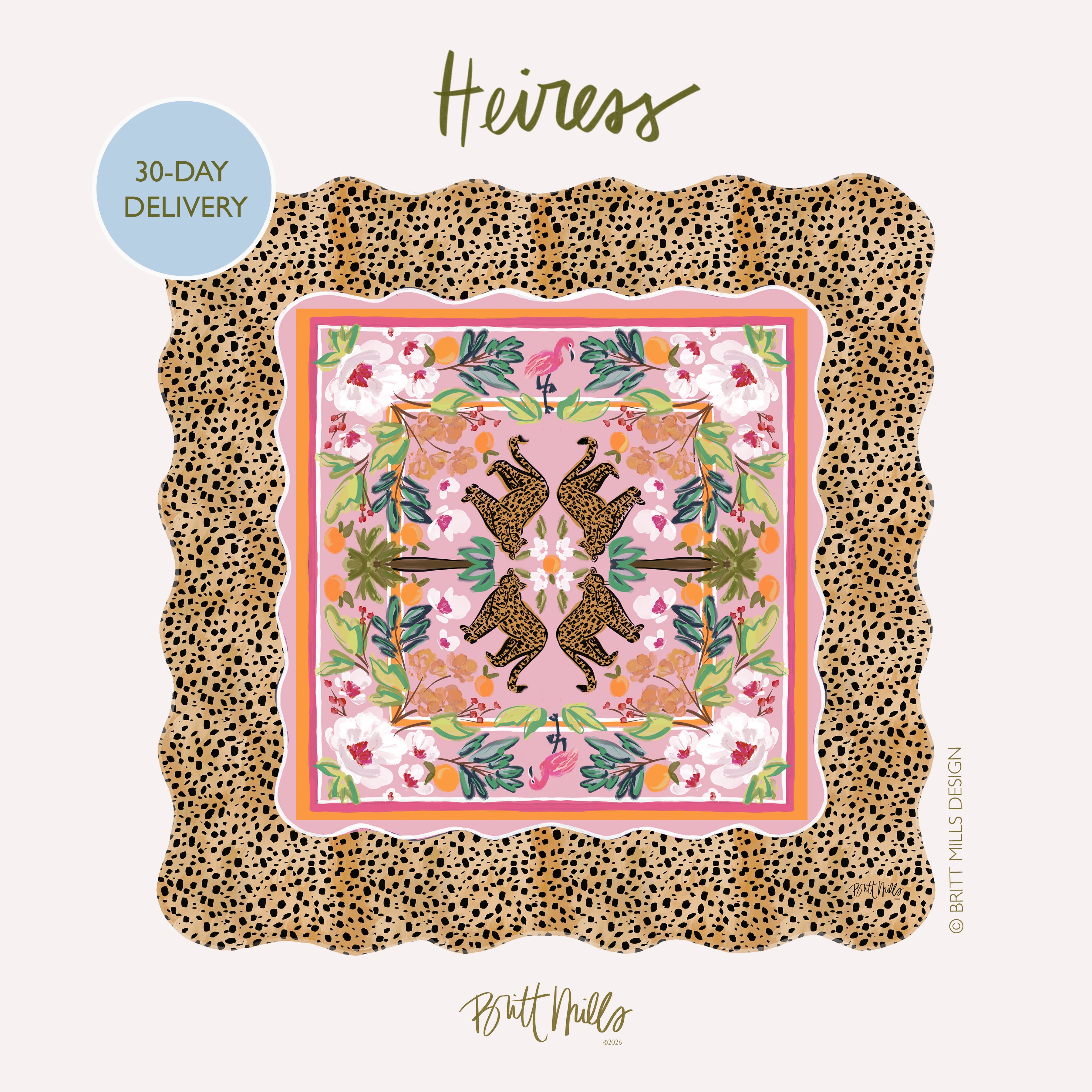 Heiress Scalloped-Edge Mahjong Mat (Non-Neoprene)