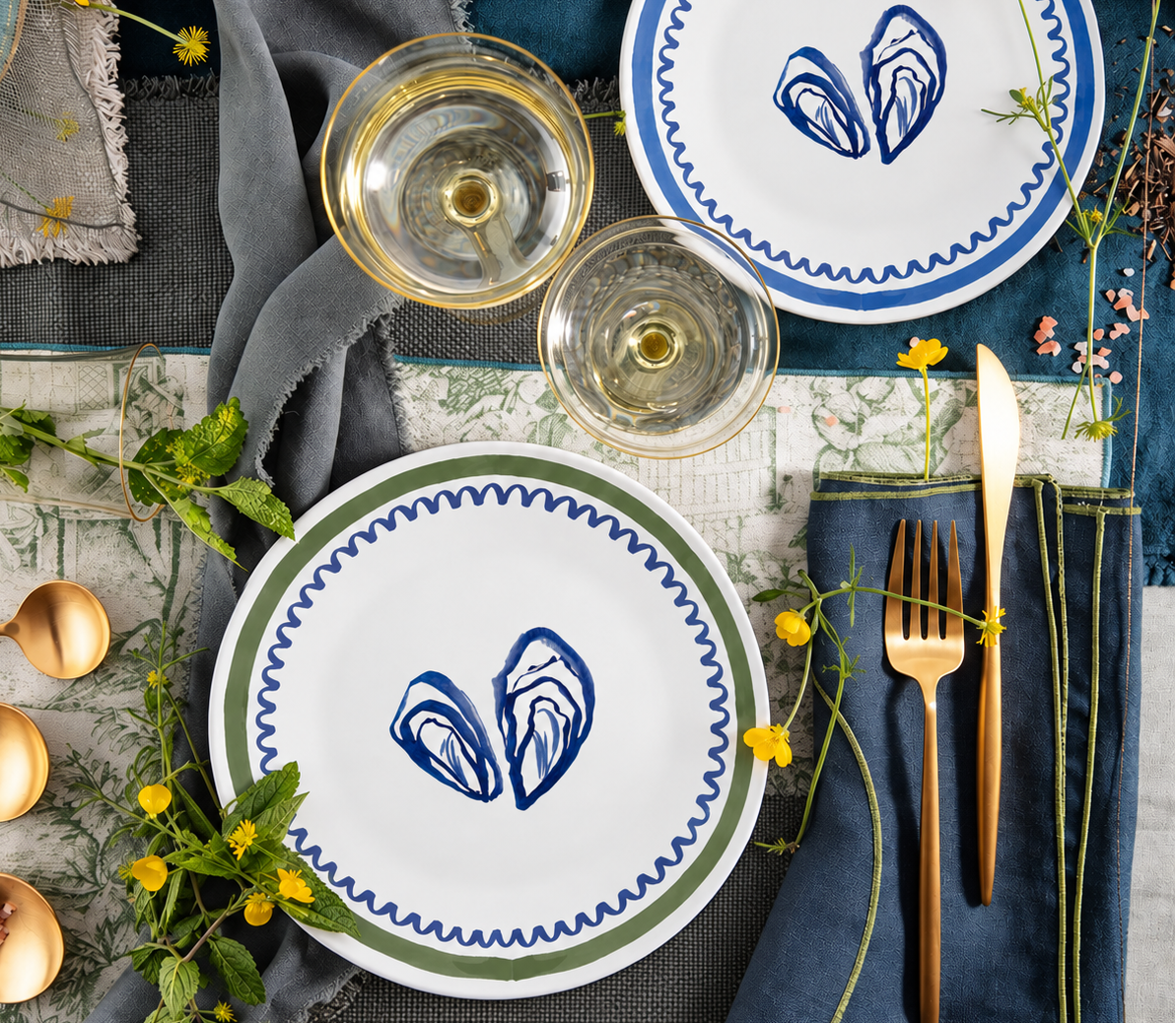 Nantucket Dinnerware & Platter Collection (Unbreakable and BPA-free)