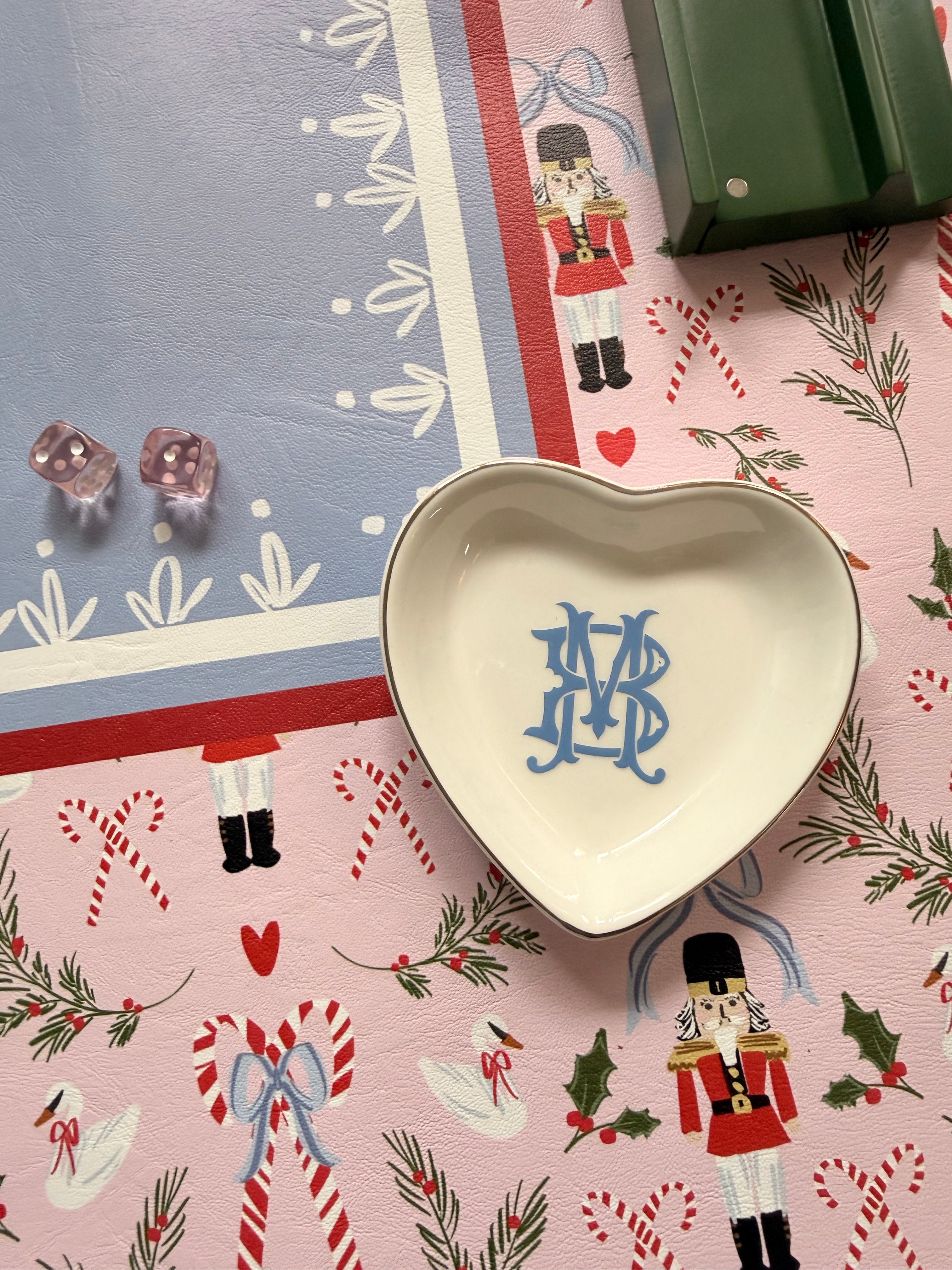 Interlocking Monogrammed Ceramic Tray