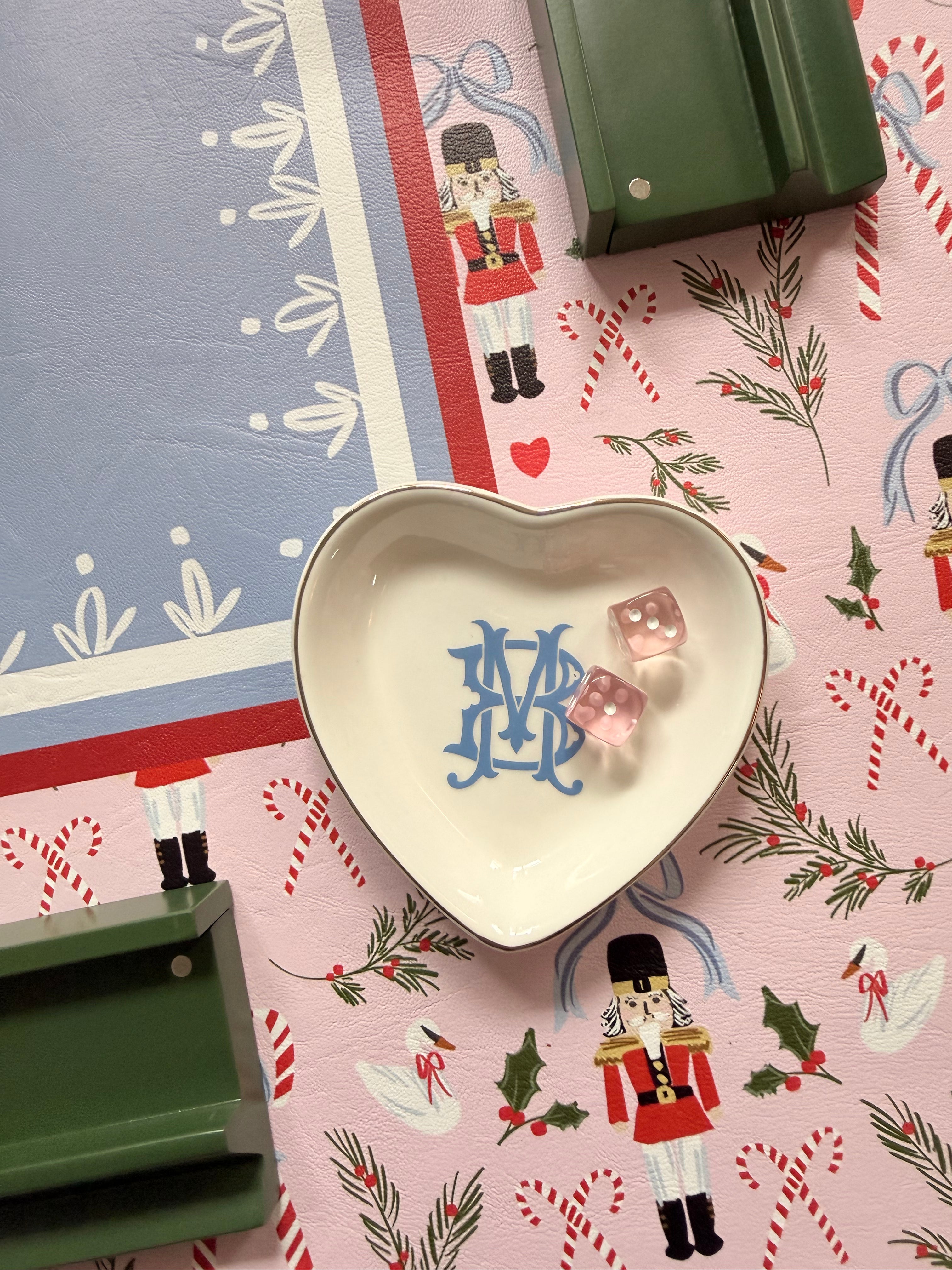 Interlocking Monogrammed Ceramic Tray