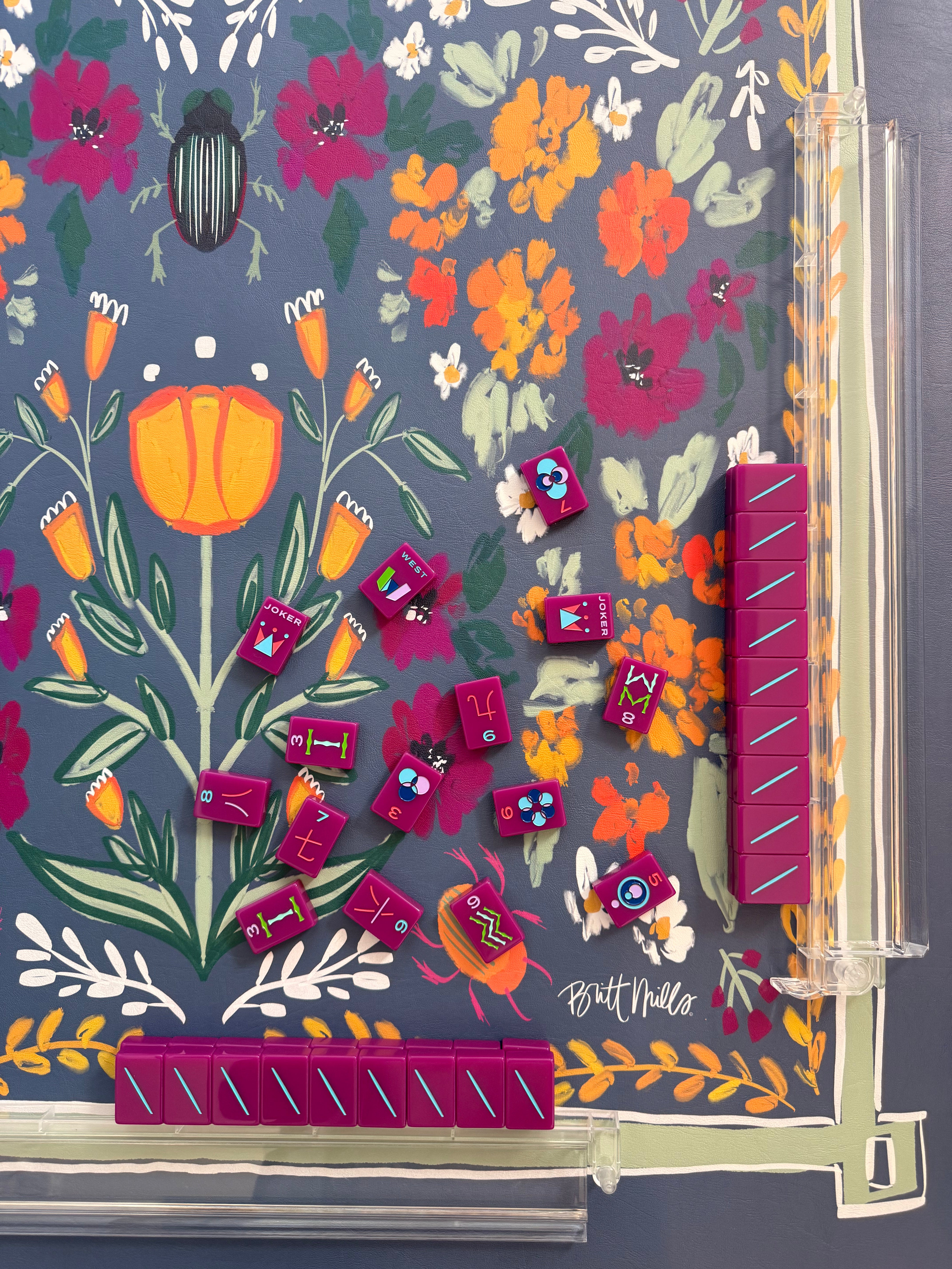 Enchanted Leatherette Mahjong Mat